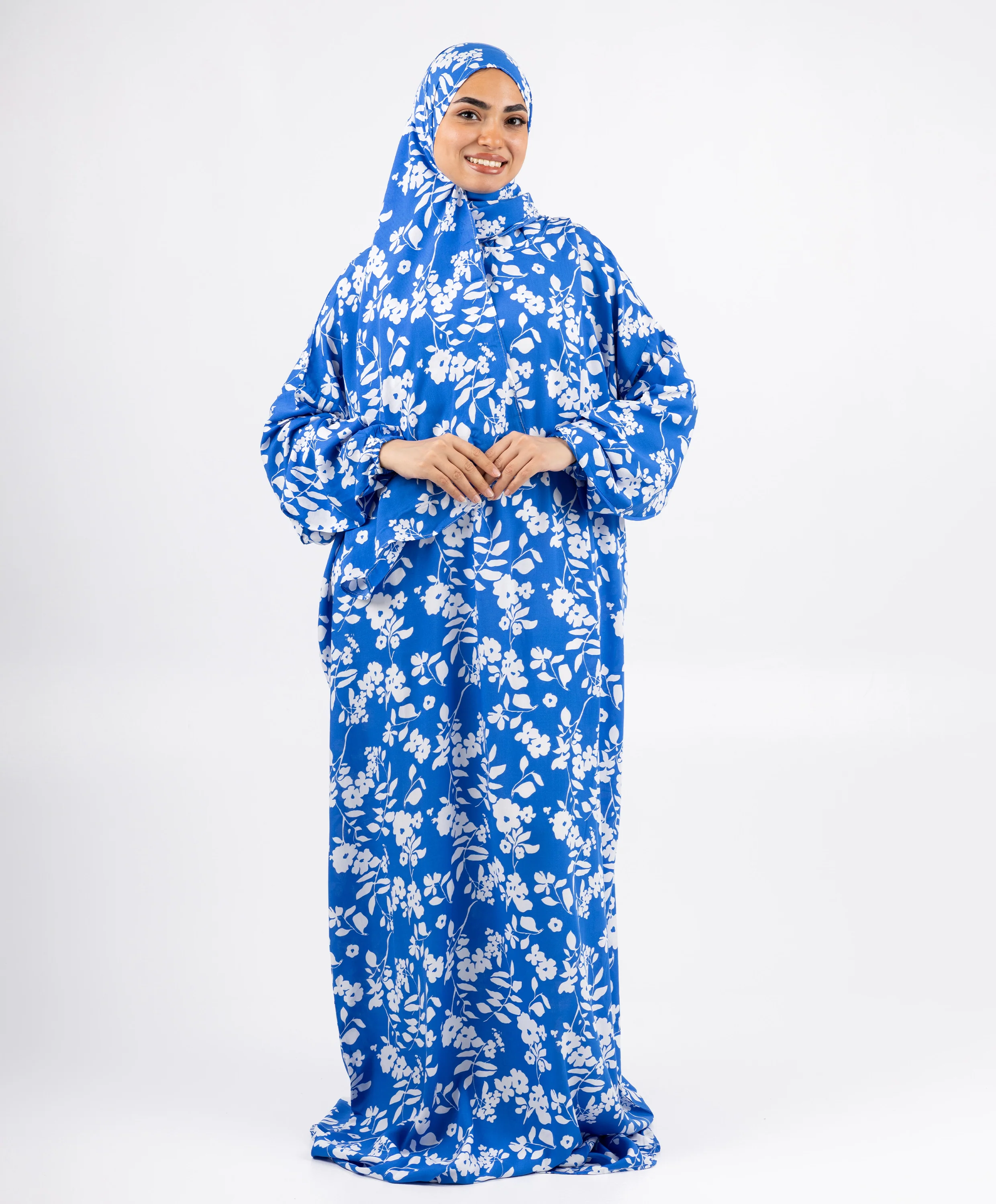 Blue Floral Viscose Isdal