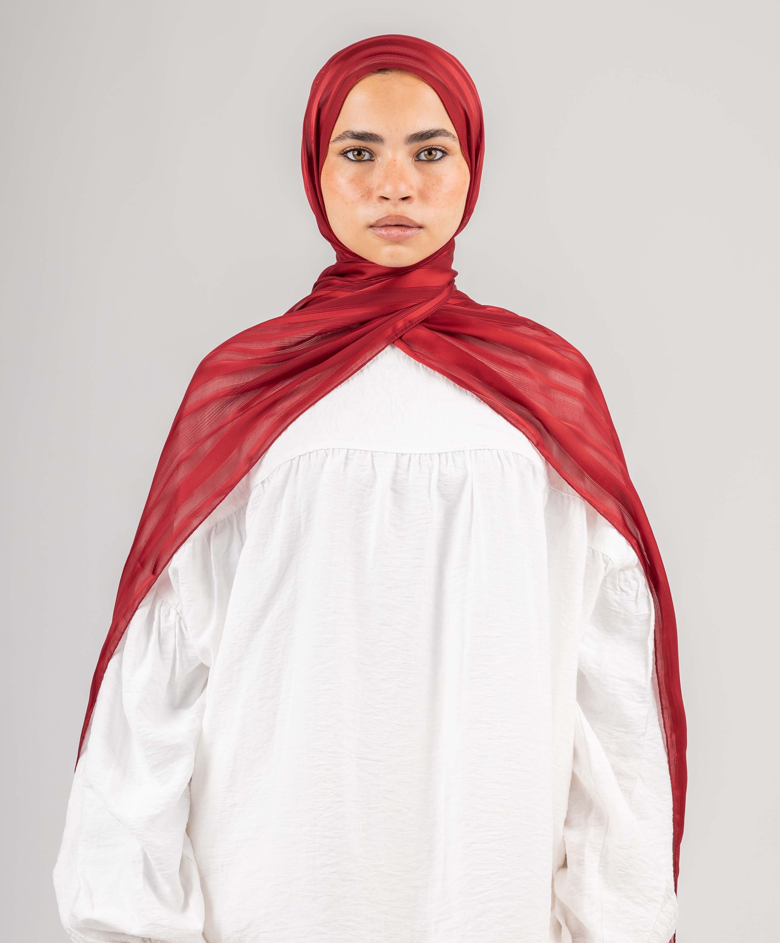 Dainty Satin Chiffon Scarf - Image 11