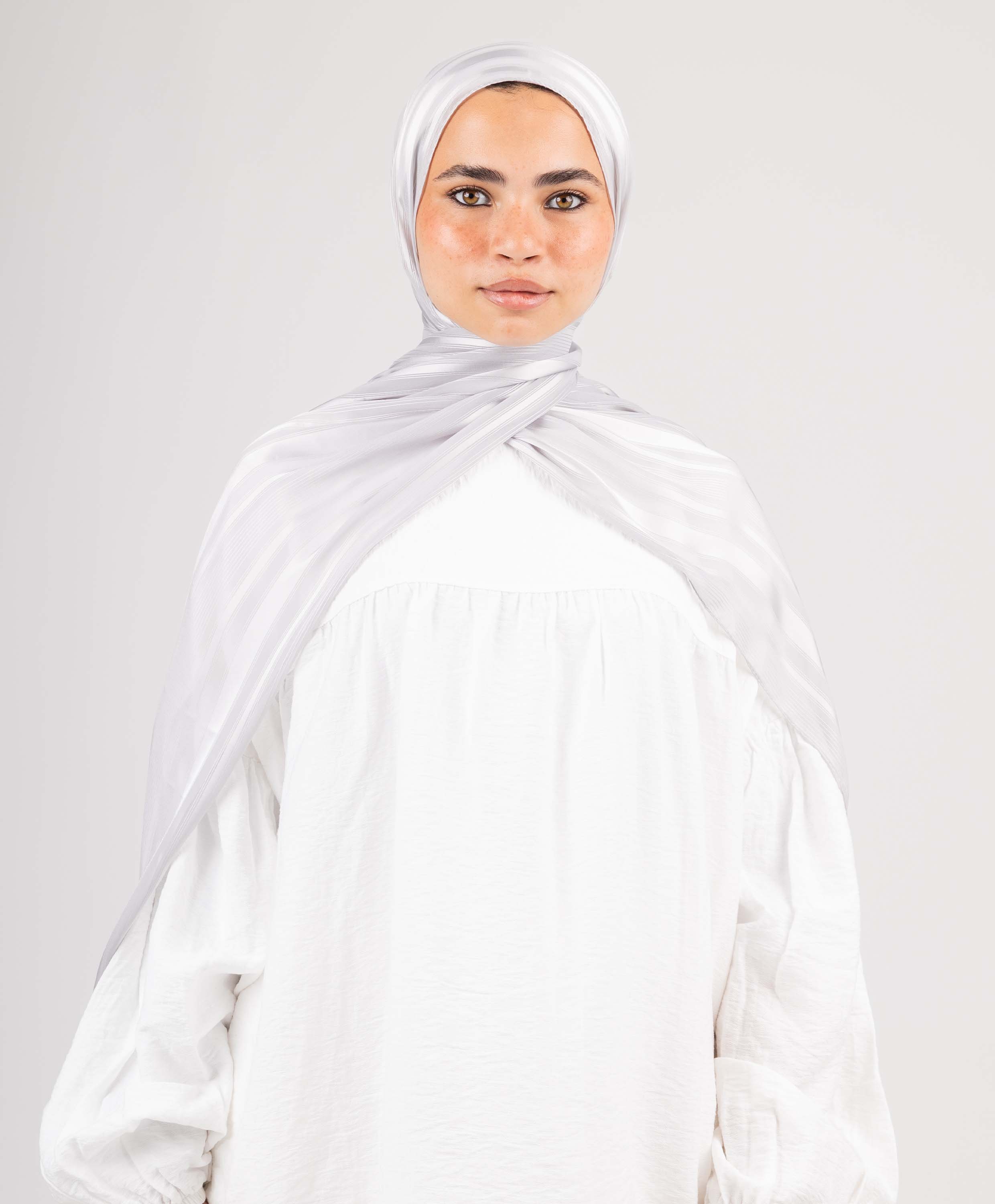 Dainty Satin Chiffon Scarf - Image 12