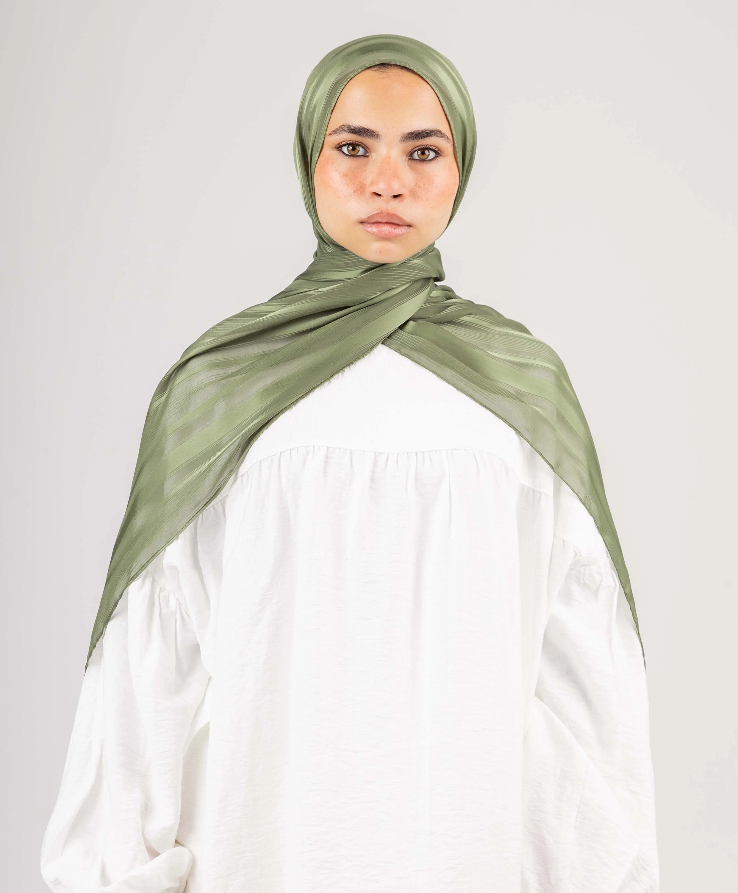 Dainty Satin Chiffon Scarf - Image 13