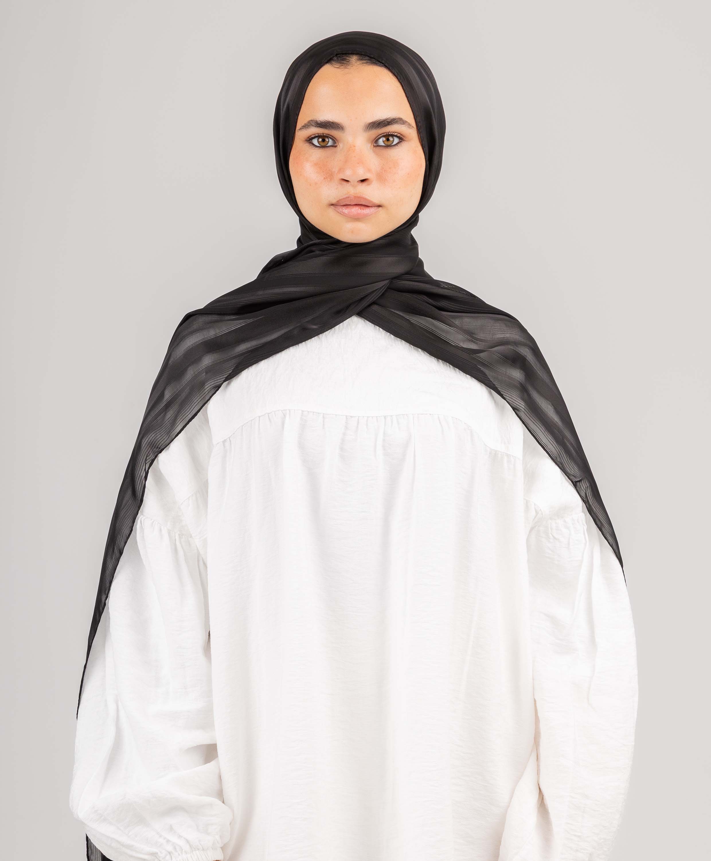 Dainty Satin Chiffon Scarf - Image 14