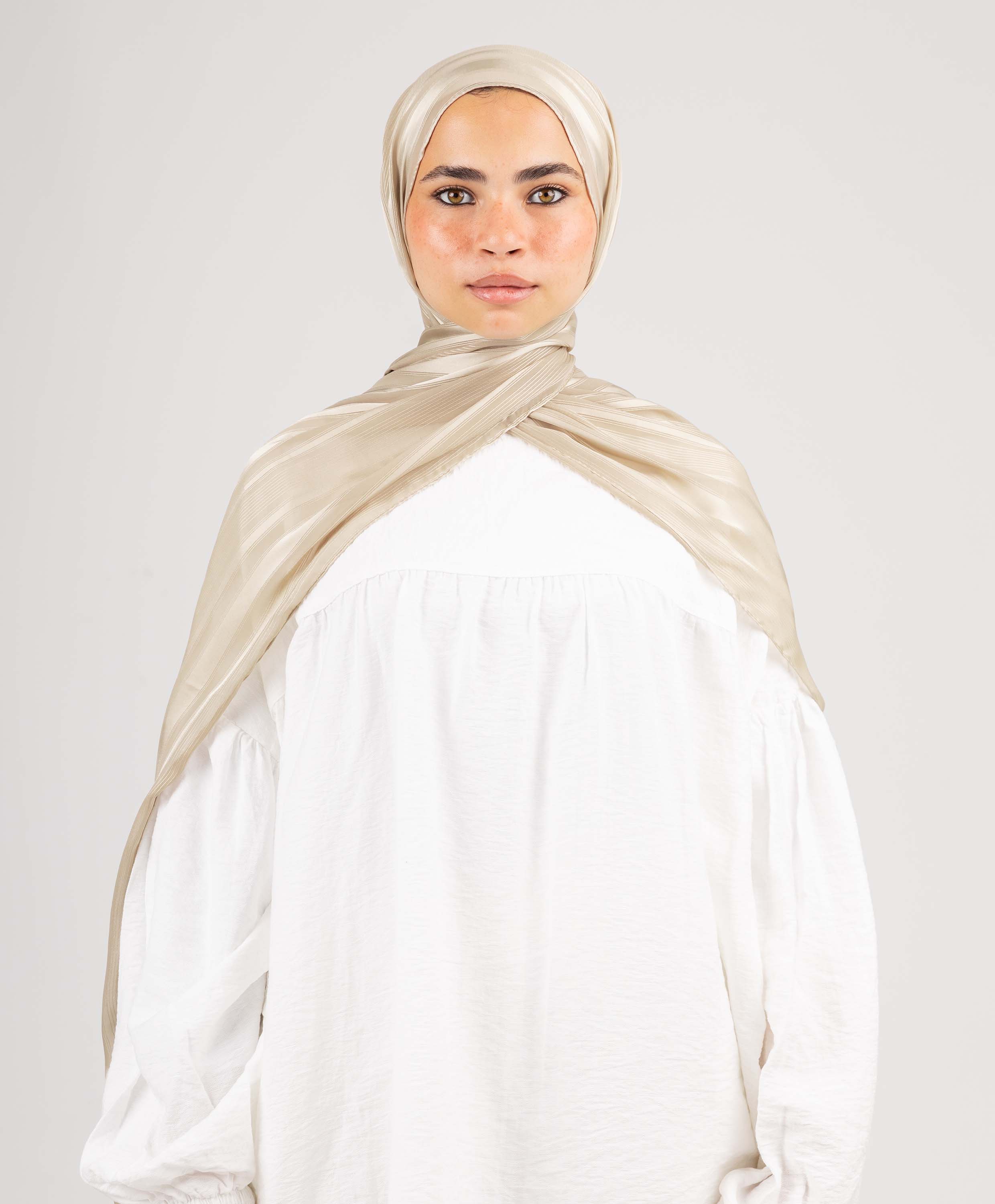 Dainty Satin Chiffon Scarf - Image 15