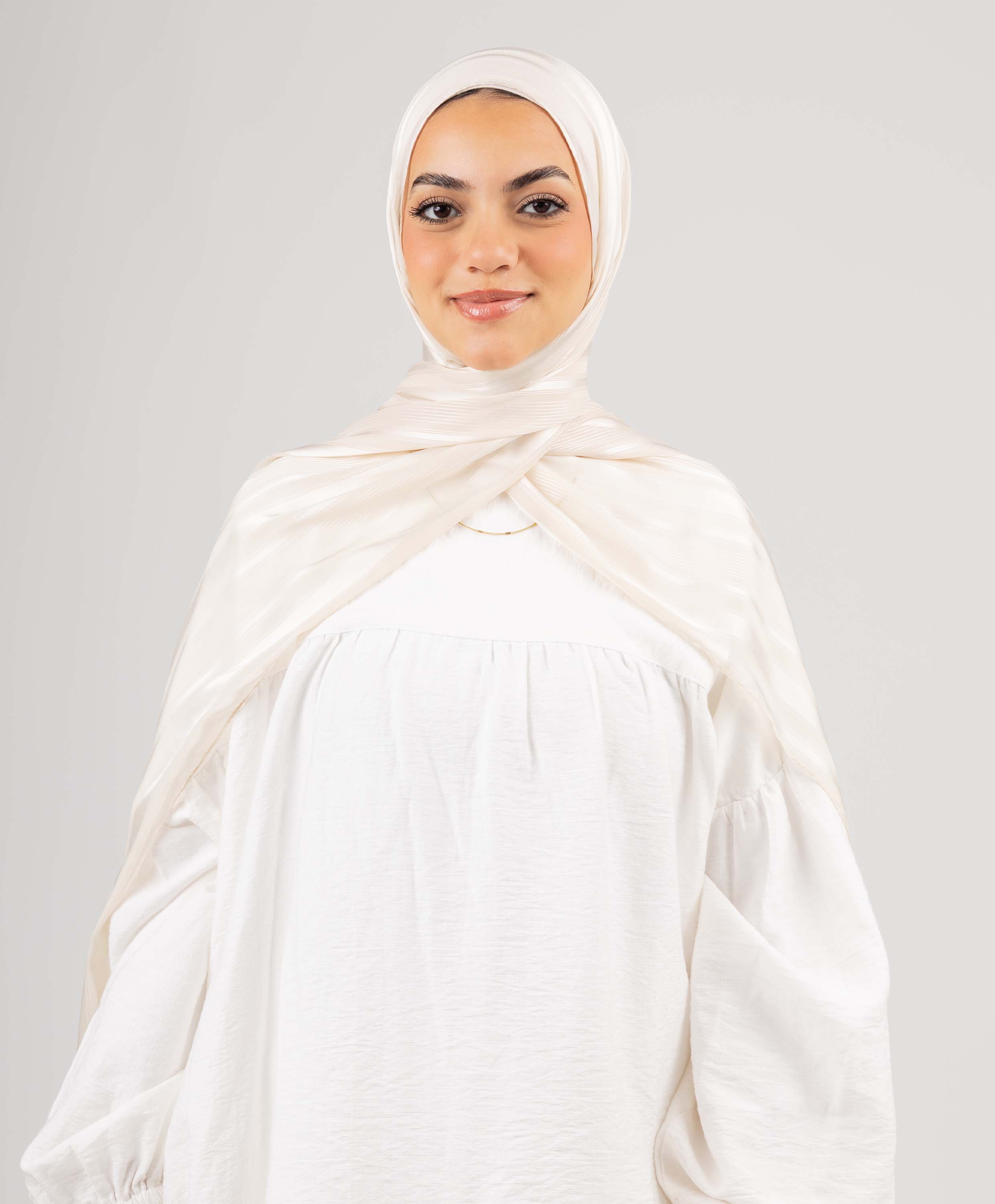Dainty Satin Chiffon Scarf - Image 5