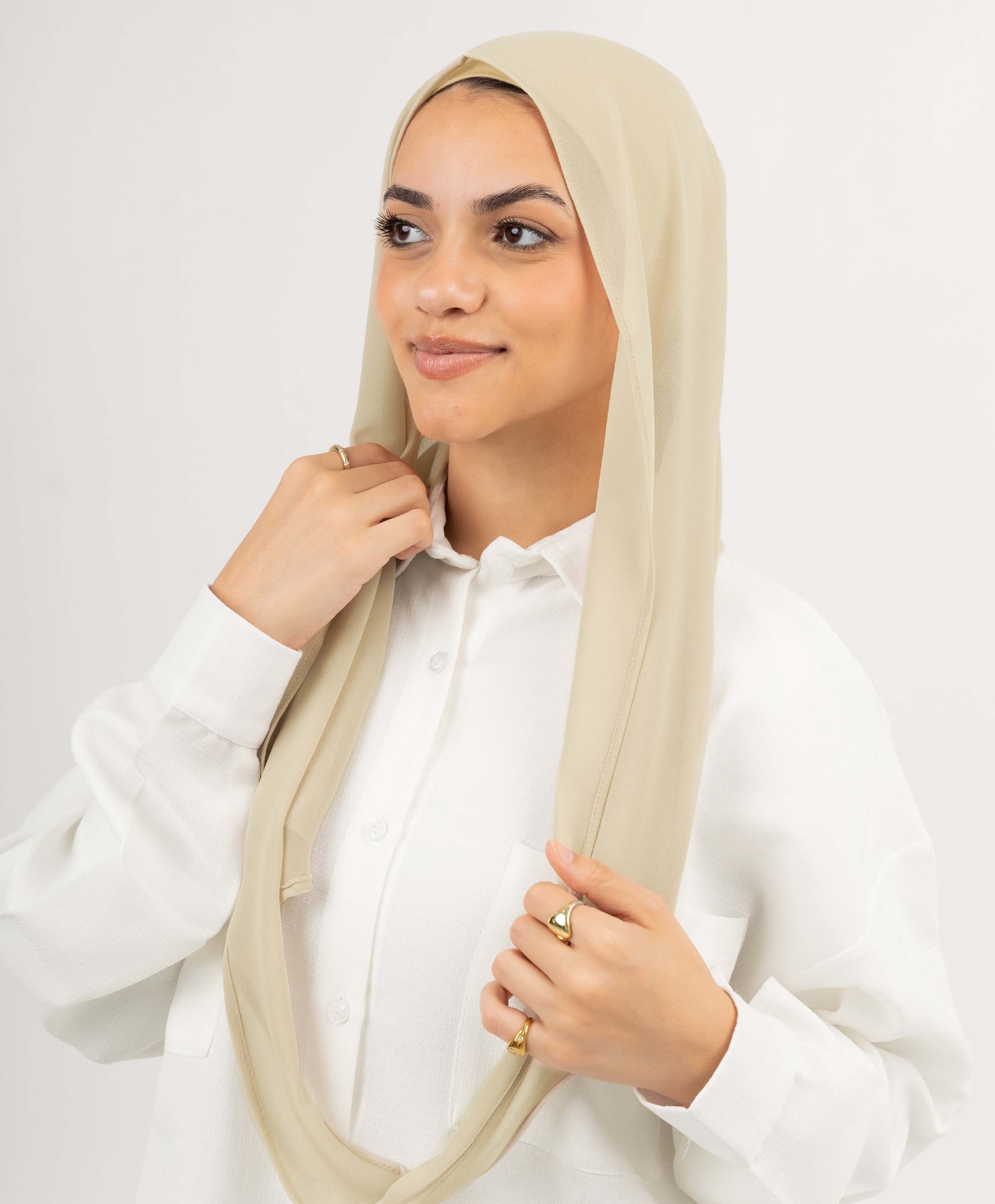 Easy Closed Chiffon Wrap Scarf - Image 9