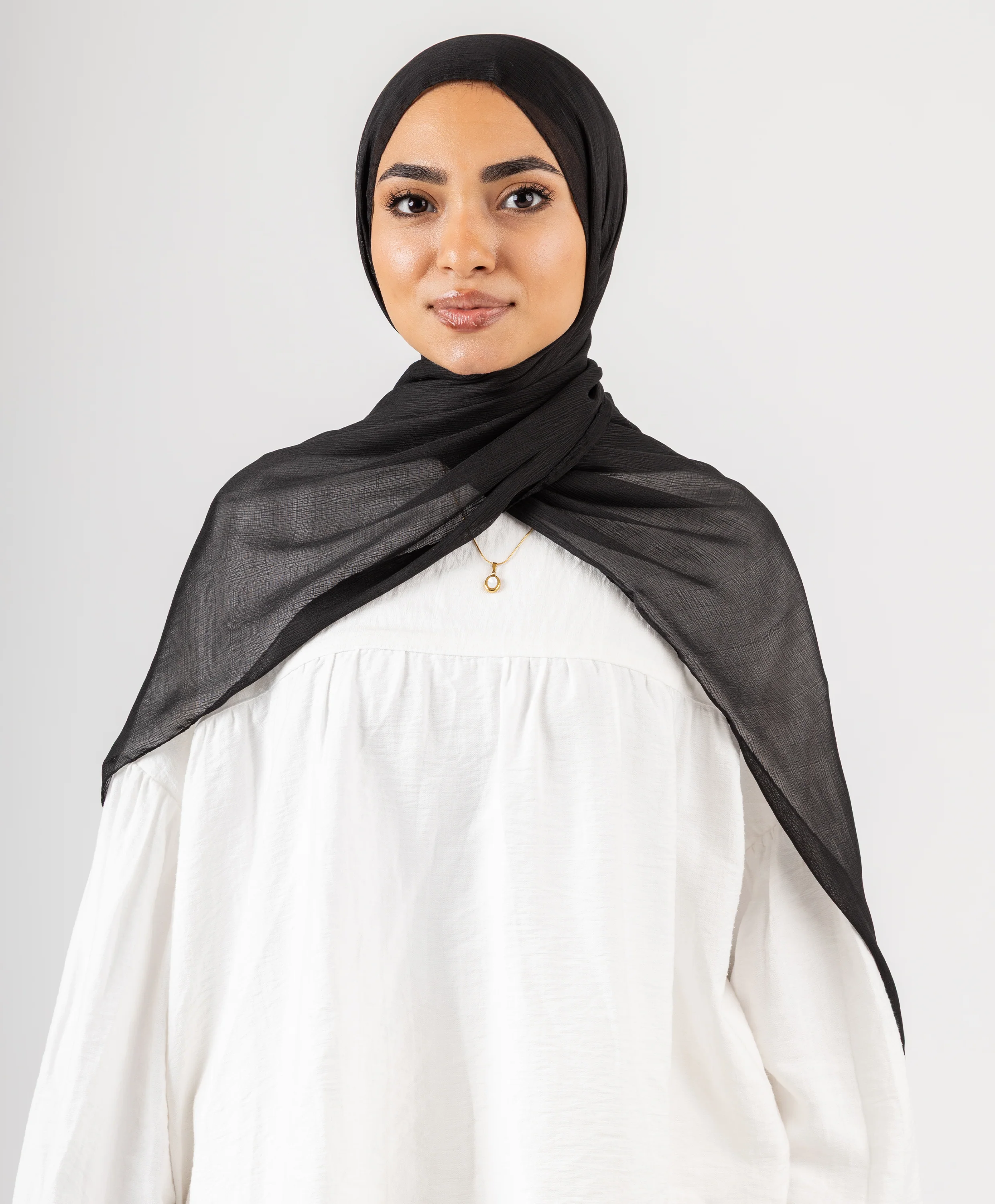 Elegance Crinkle Chiffon Scarf - Image 6