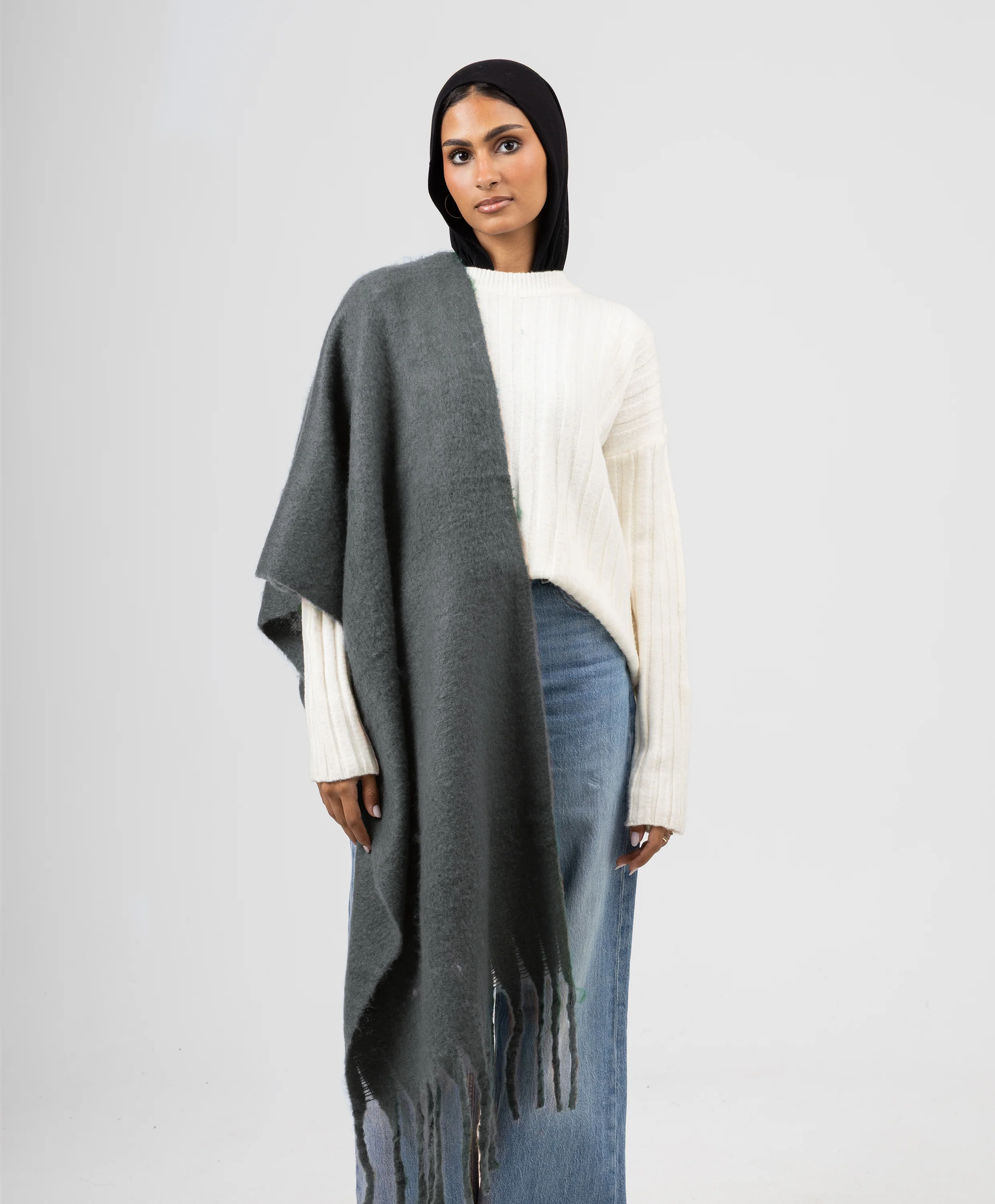 Essential Shawl-Dark Grey
