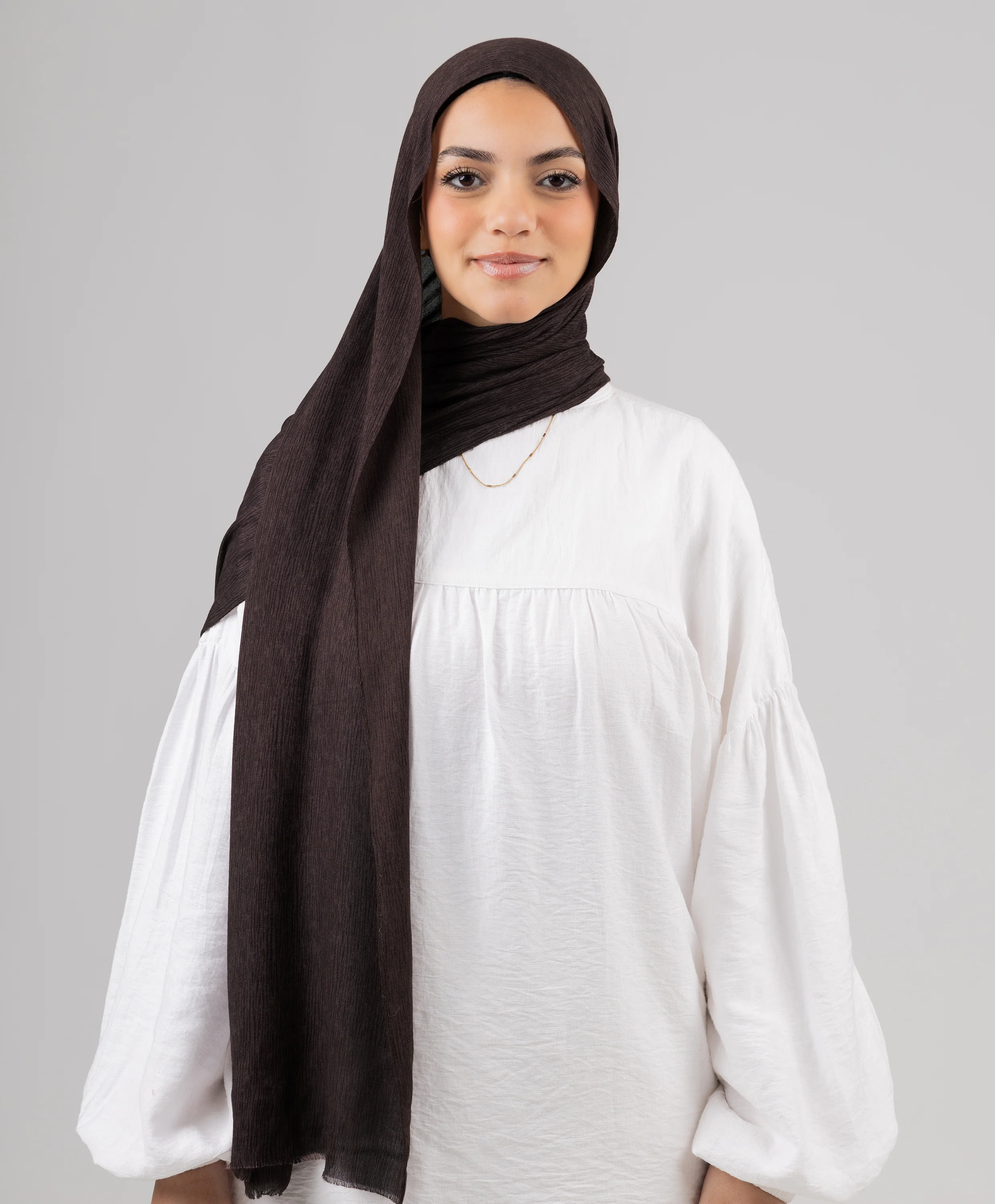 Foggy Marble Tassels Cotton Scarf - Image 22