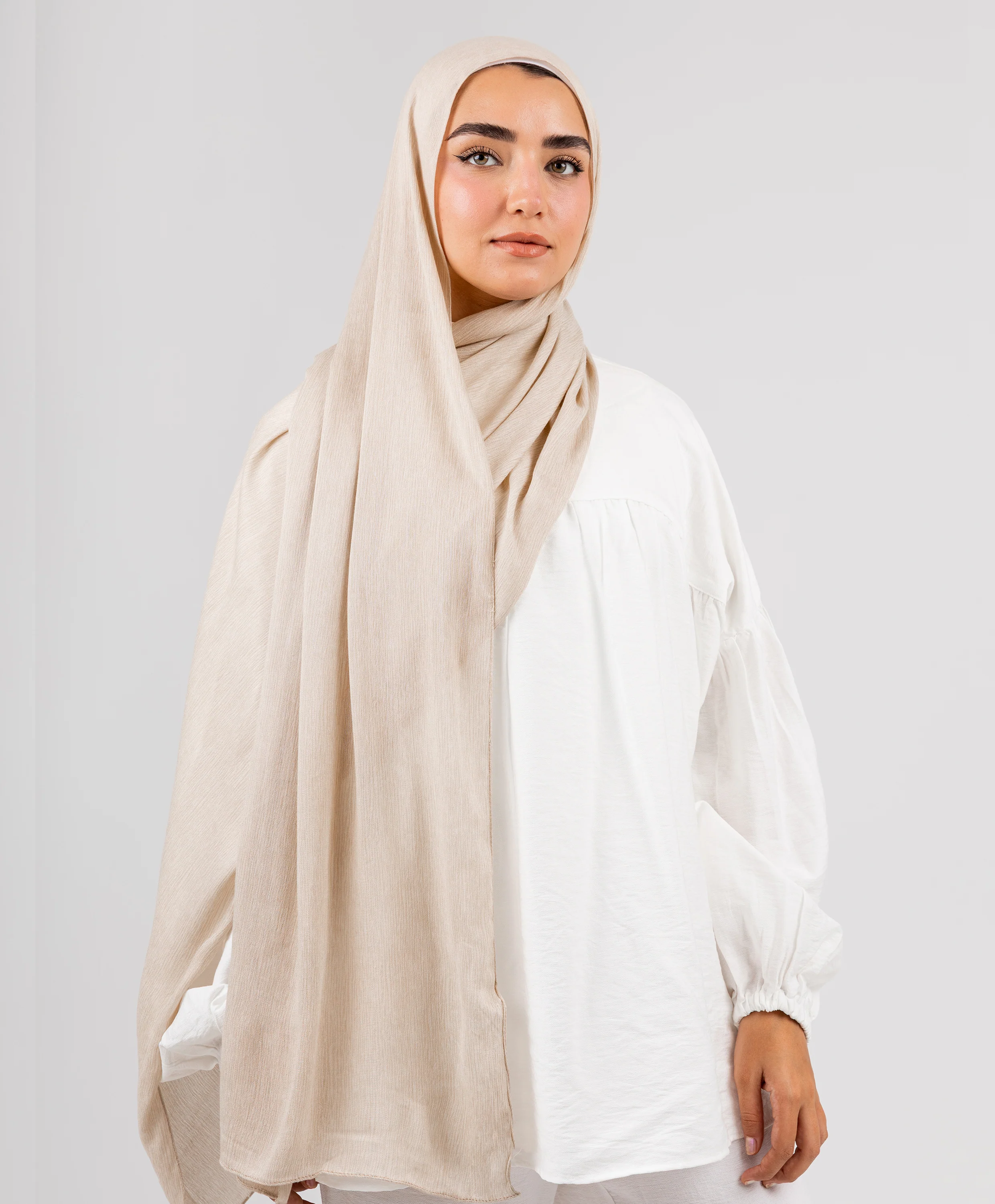 Foggy Marble Cotton Scarf - Image 4