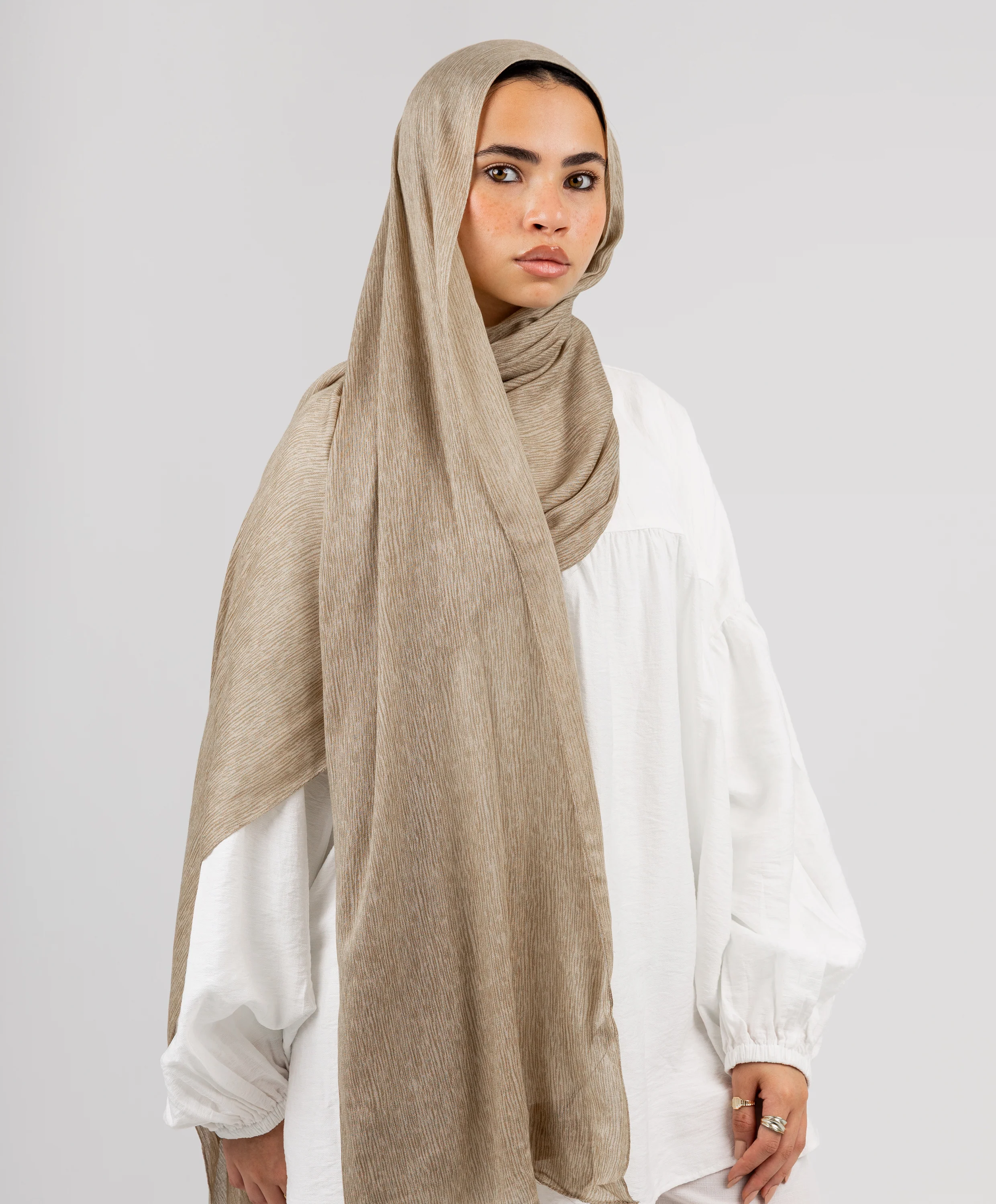 Foggy Marble Cotton Scarf - Image 5