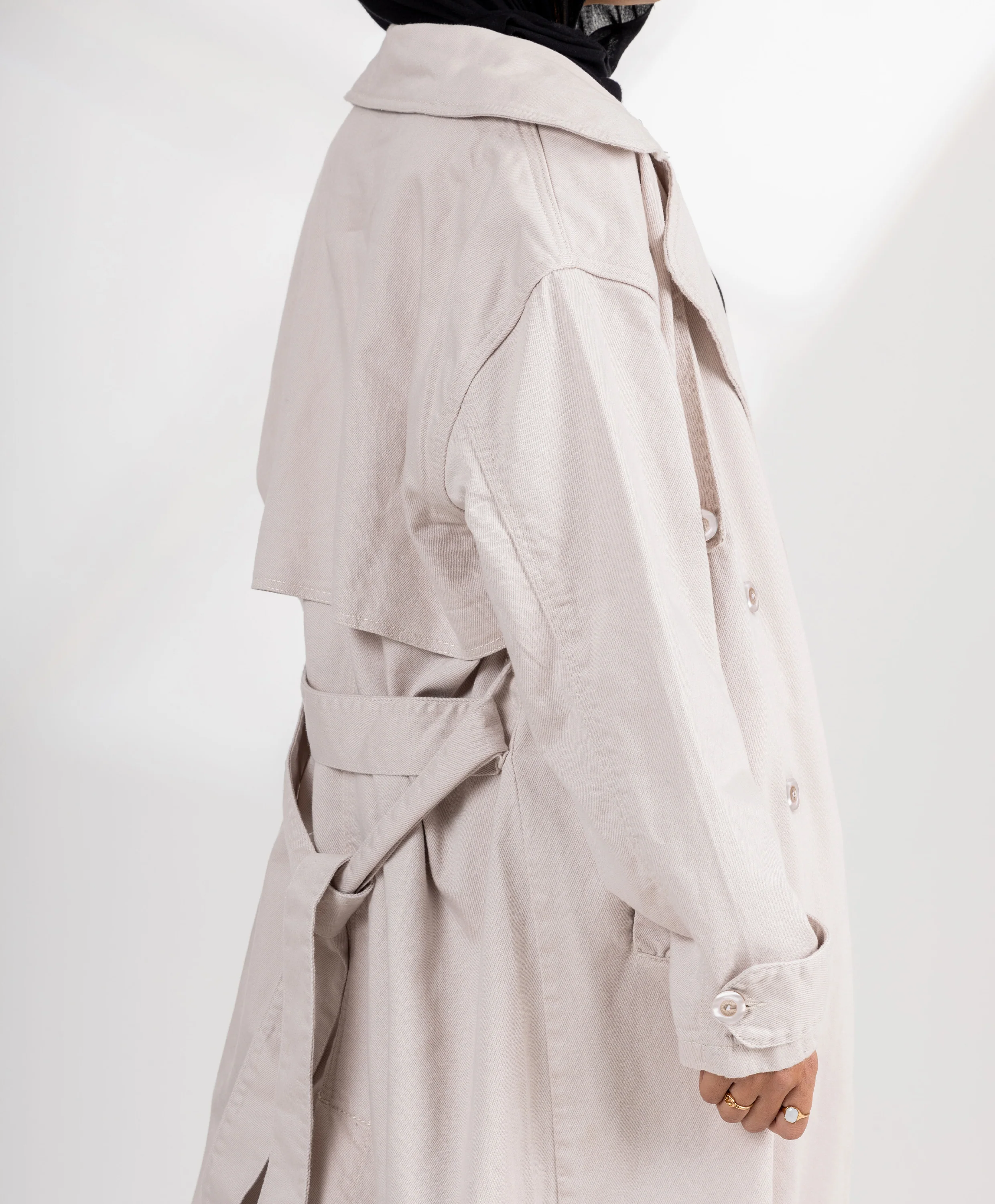 Gabardine Trench Coat - Image 4