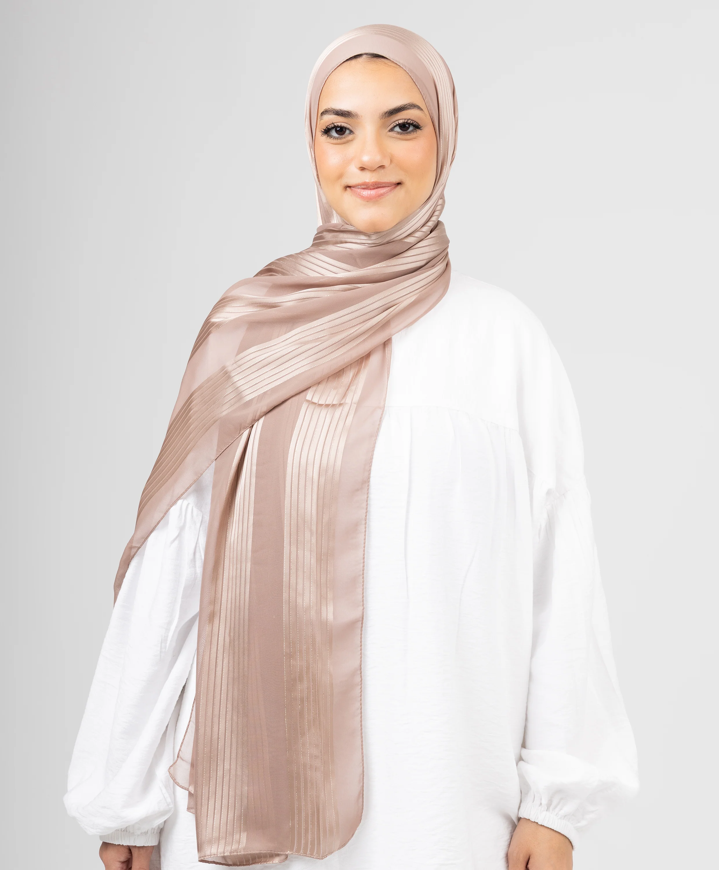 Glittery Crinkle Satin Chiffon Scarf - Image 15