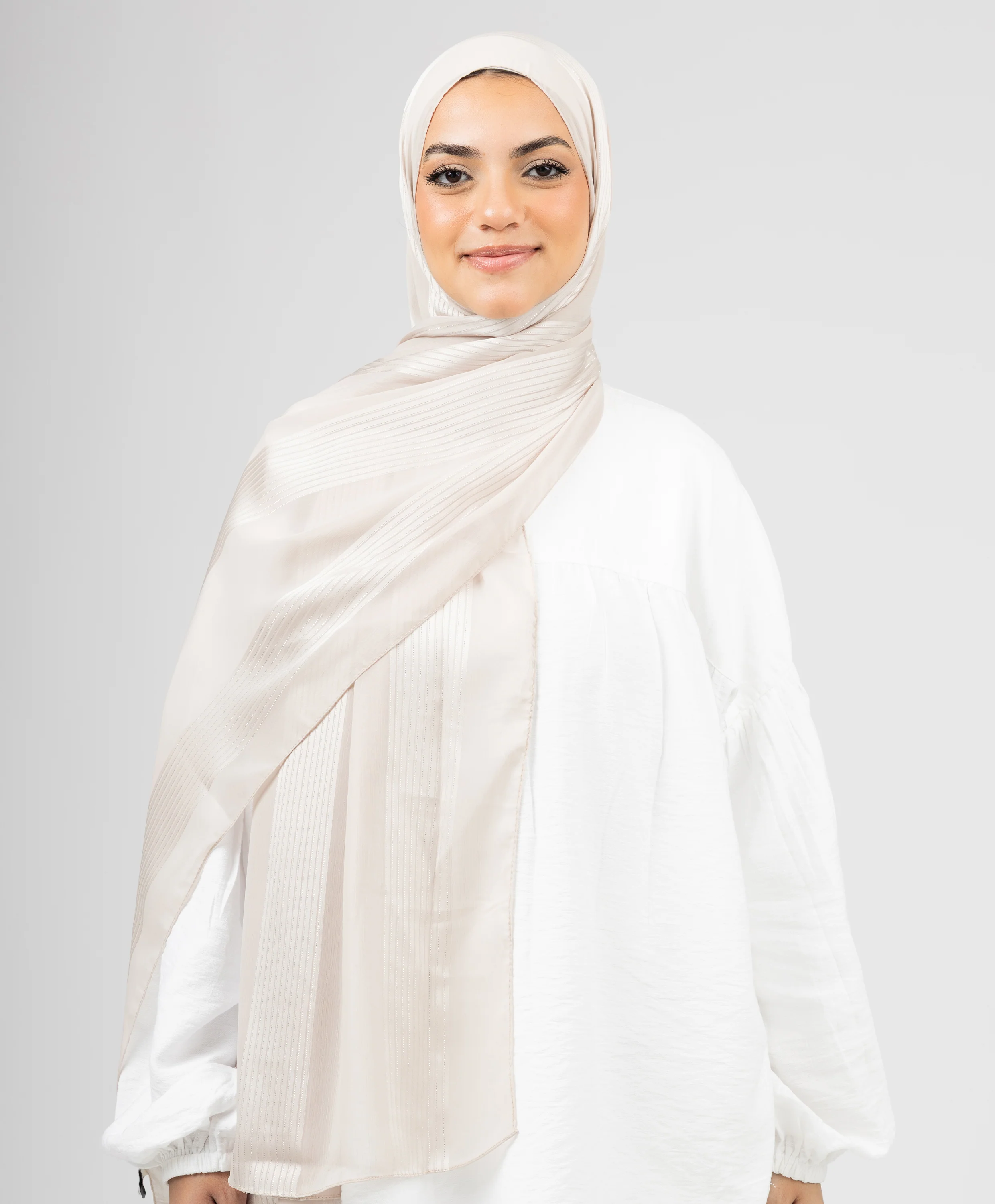 Glittery Crinkle Satin Chiffon Scarf - Image 17