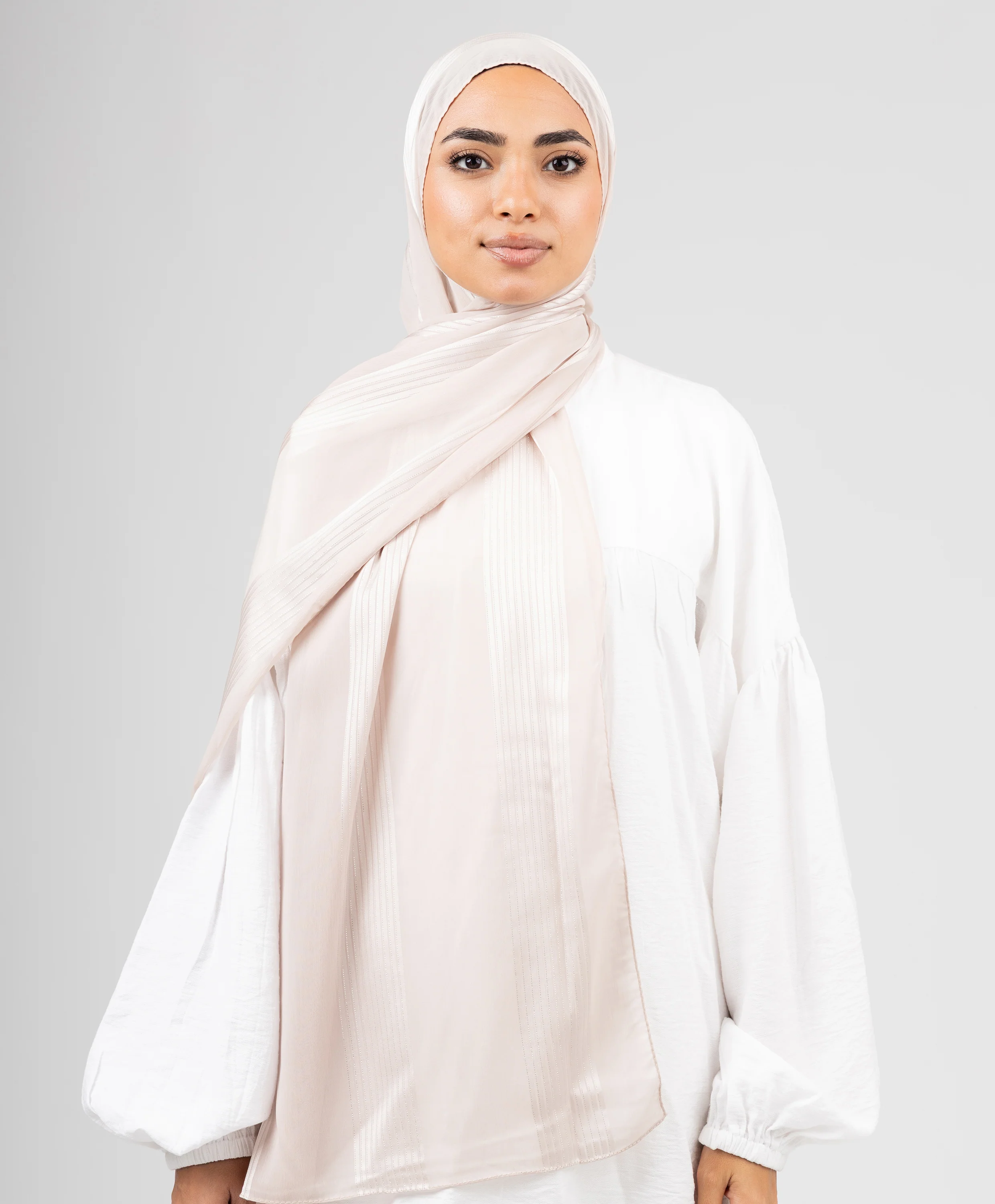 Glittery Crinkle Satin Chiffon Scarf - Image 21