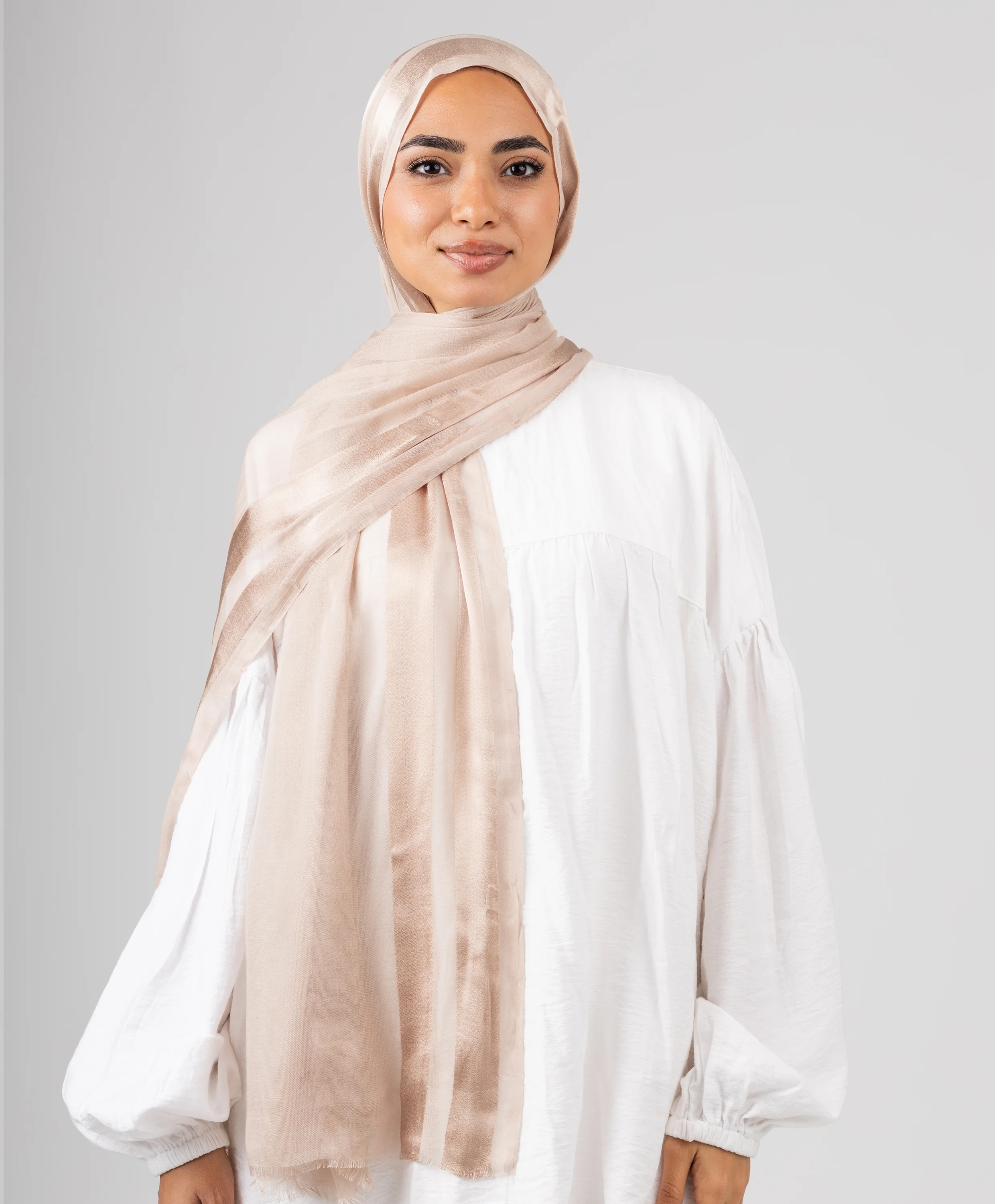 Glowy Satin Linen Scarf - Image 10