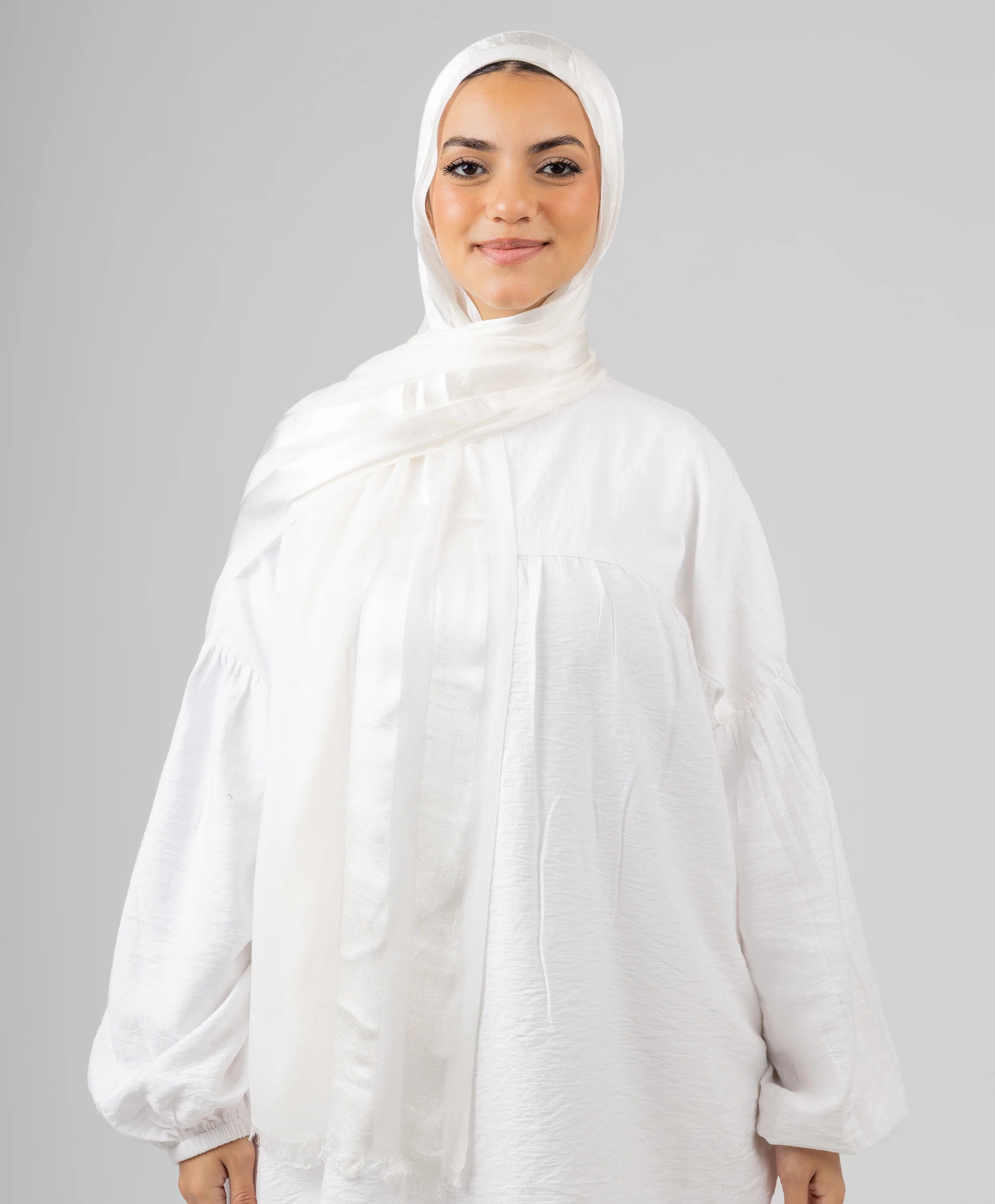 Glowy Satin Linen Scarf - Image 3