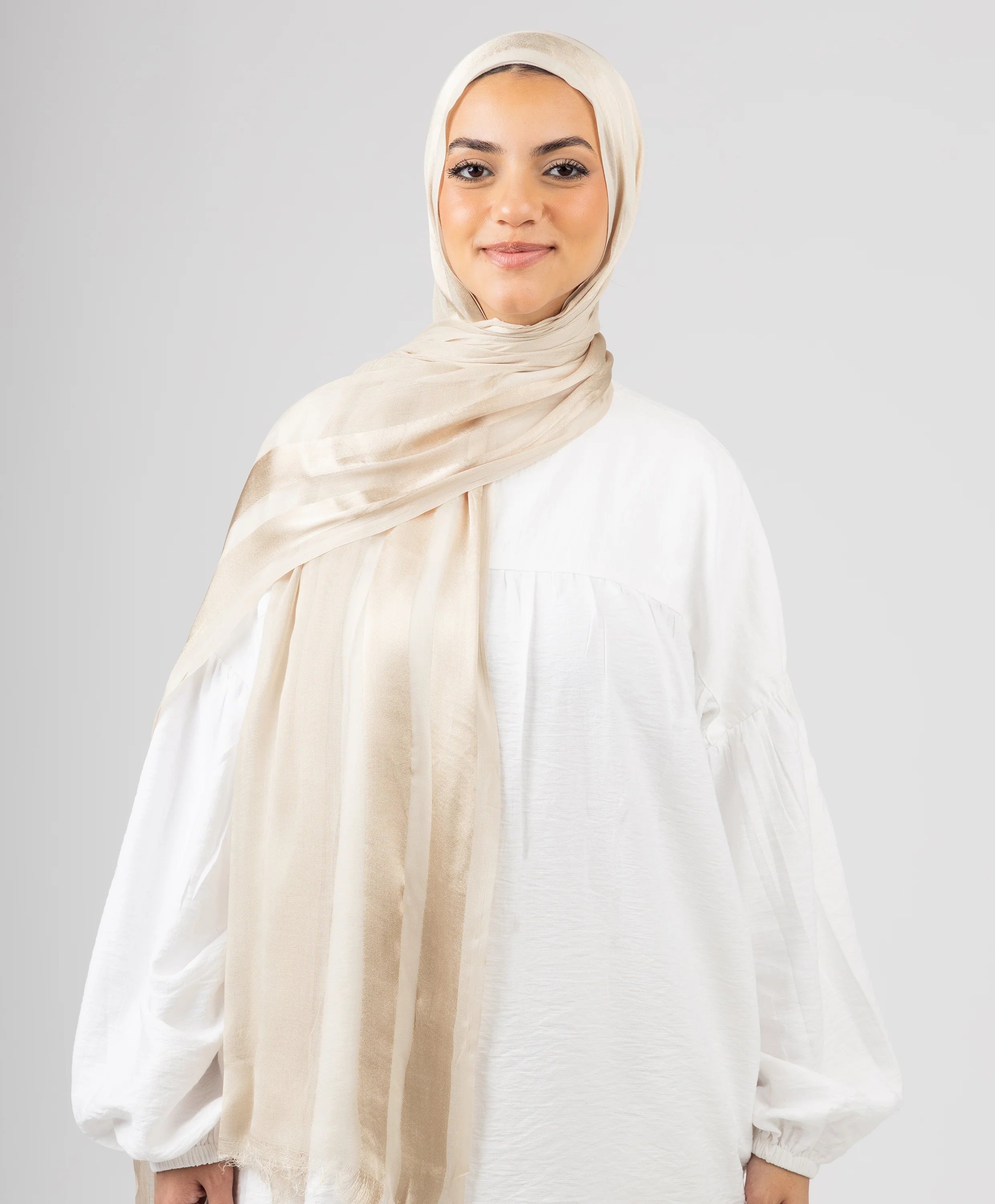Glowy Satin Linen Scarf - Image 4