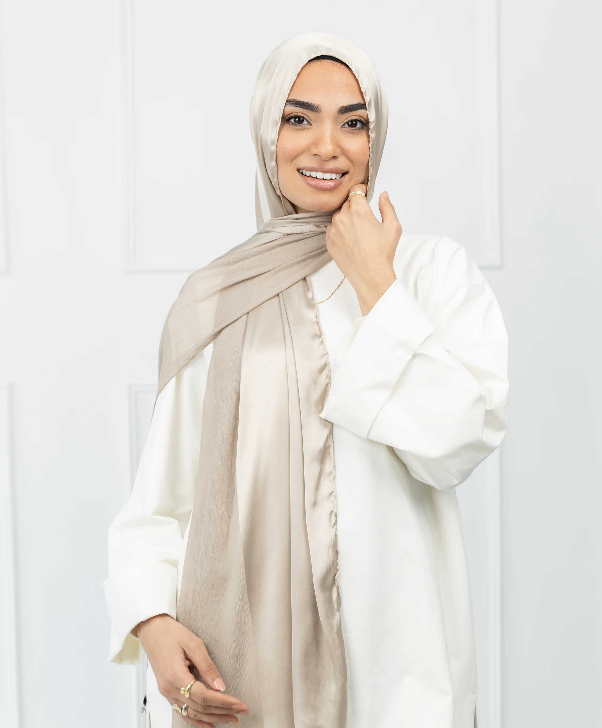 Half Crinkle Satin Scarf - Image 9