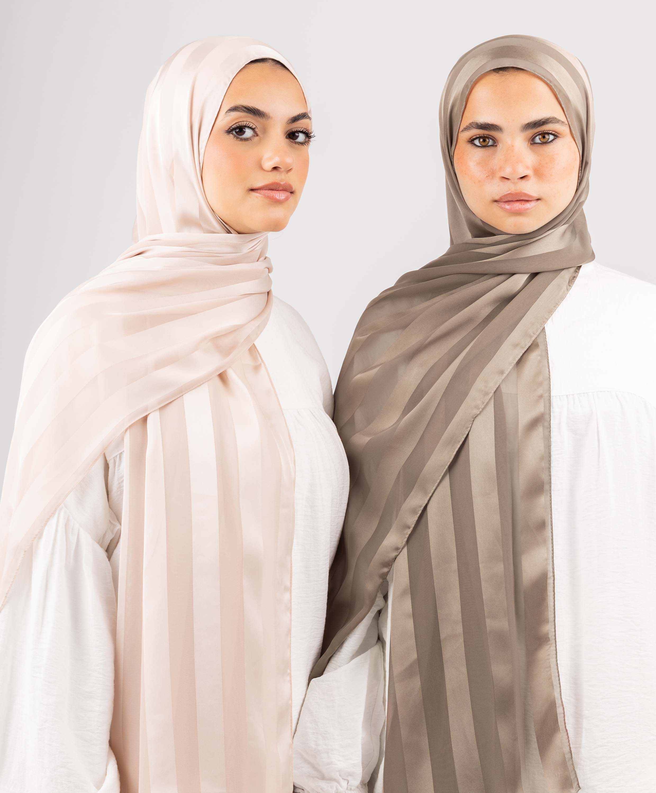 Lined Satin Chiffon Scarf - Image 2