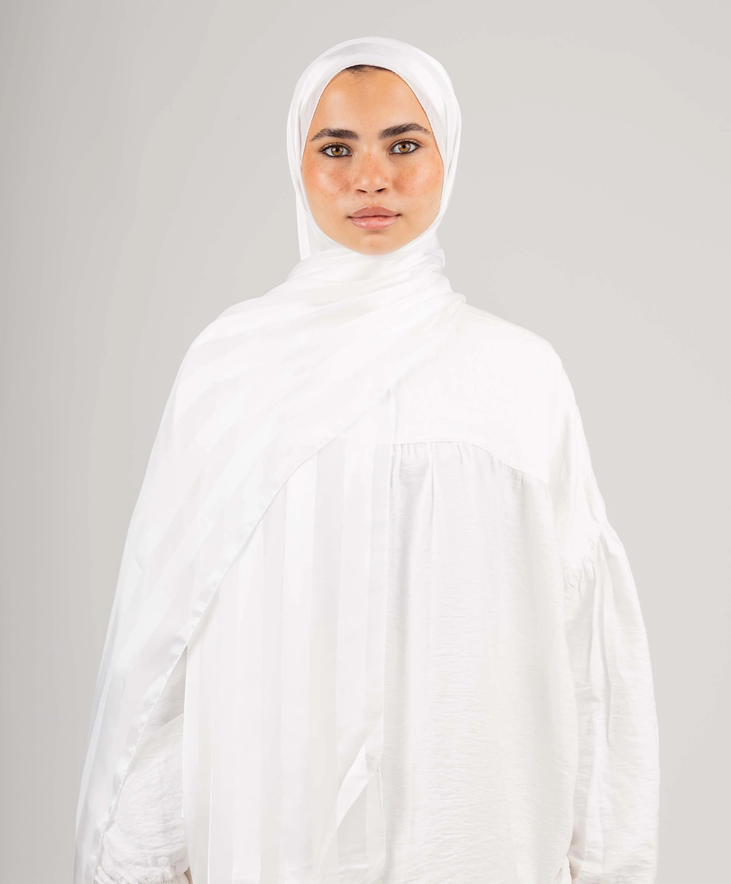 Lined Satin Chiffon Scarf - Image 3