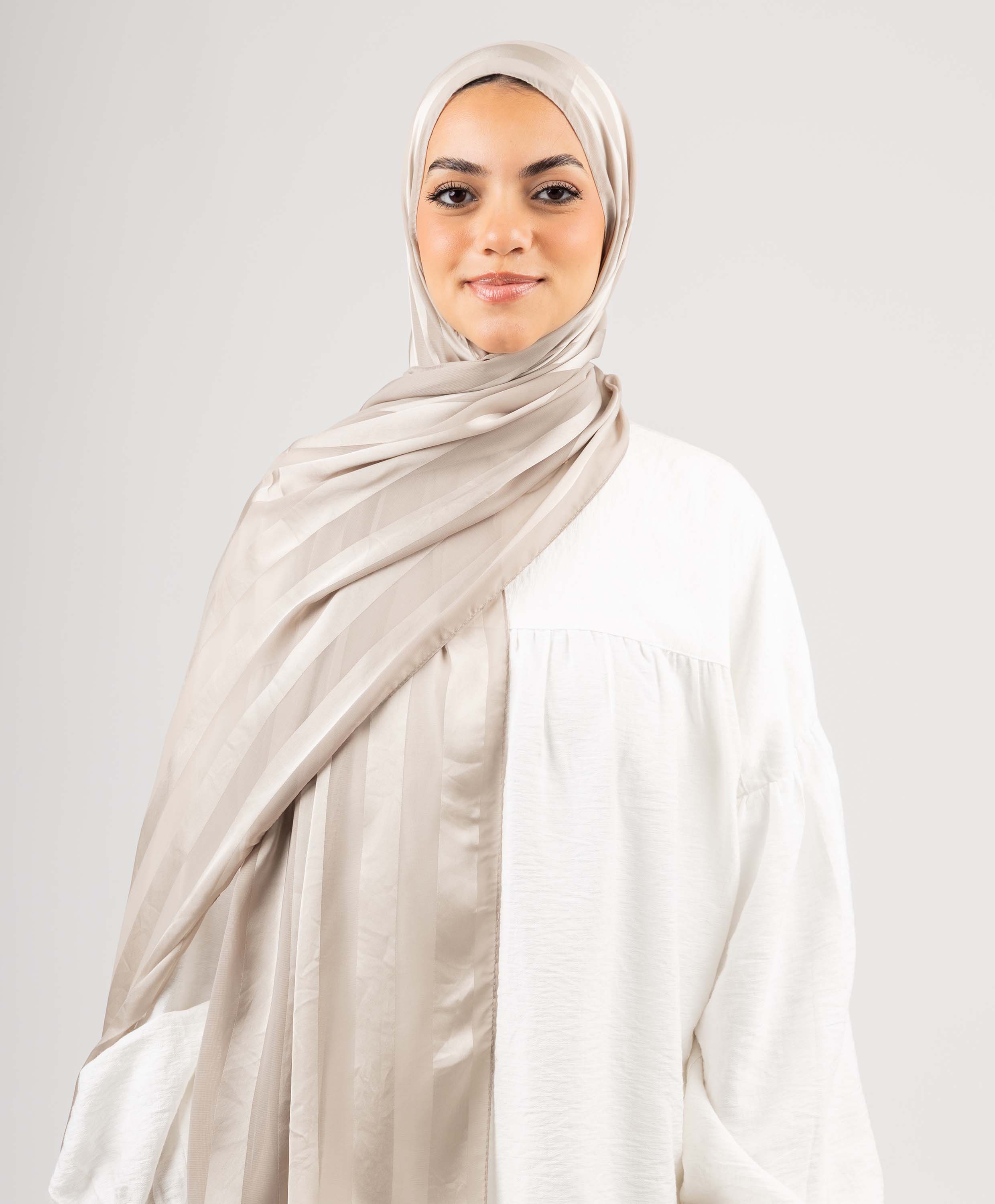 Lined Satin Chiffon Scarf - Image 8