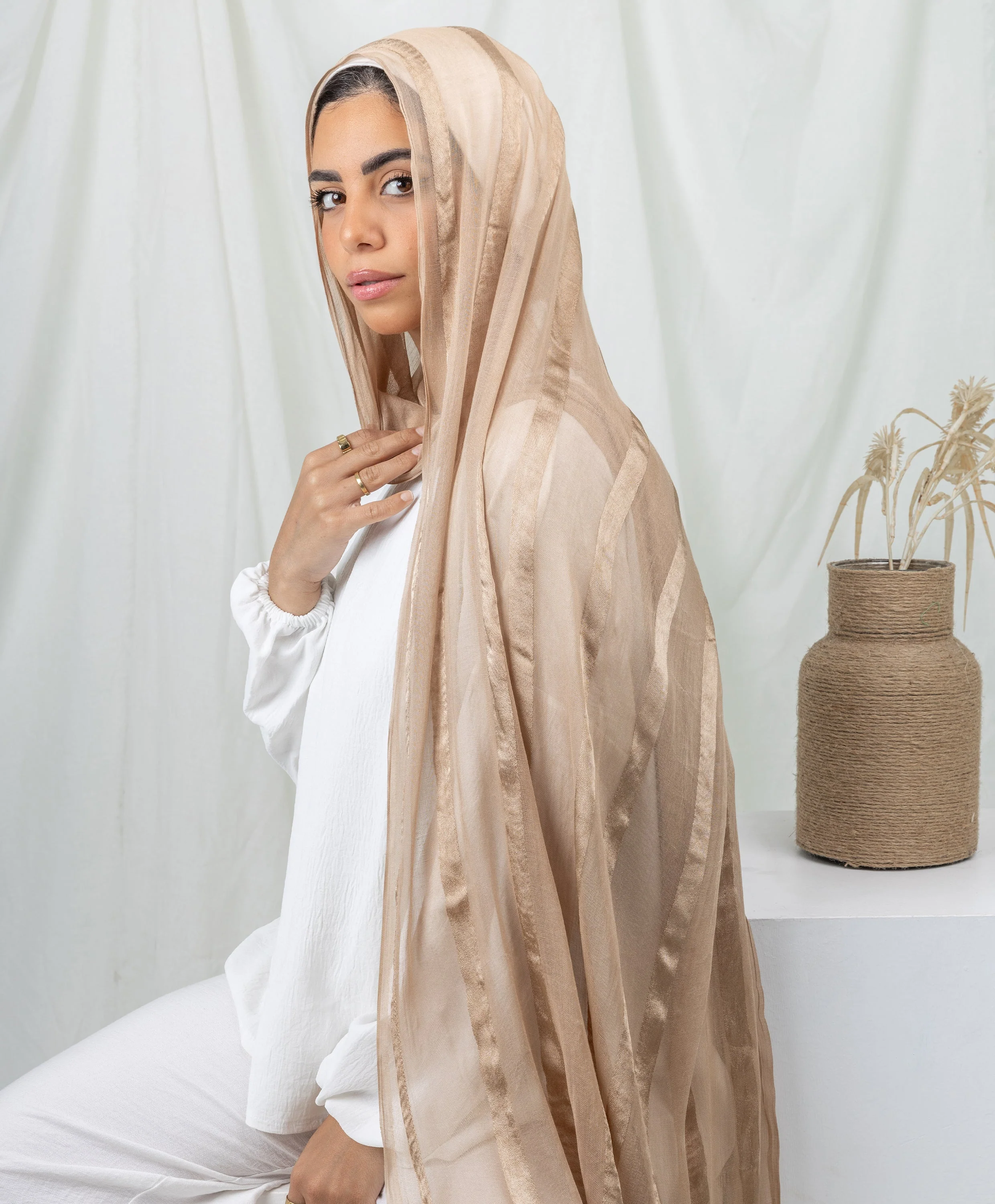 Lustrous Linen Scarf - Image 6