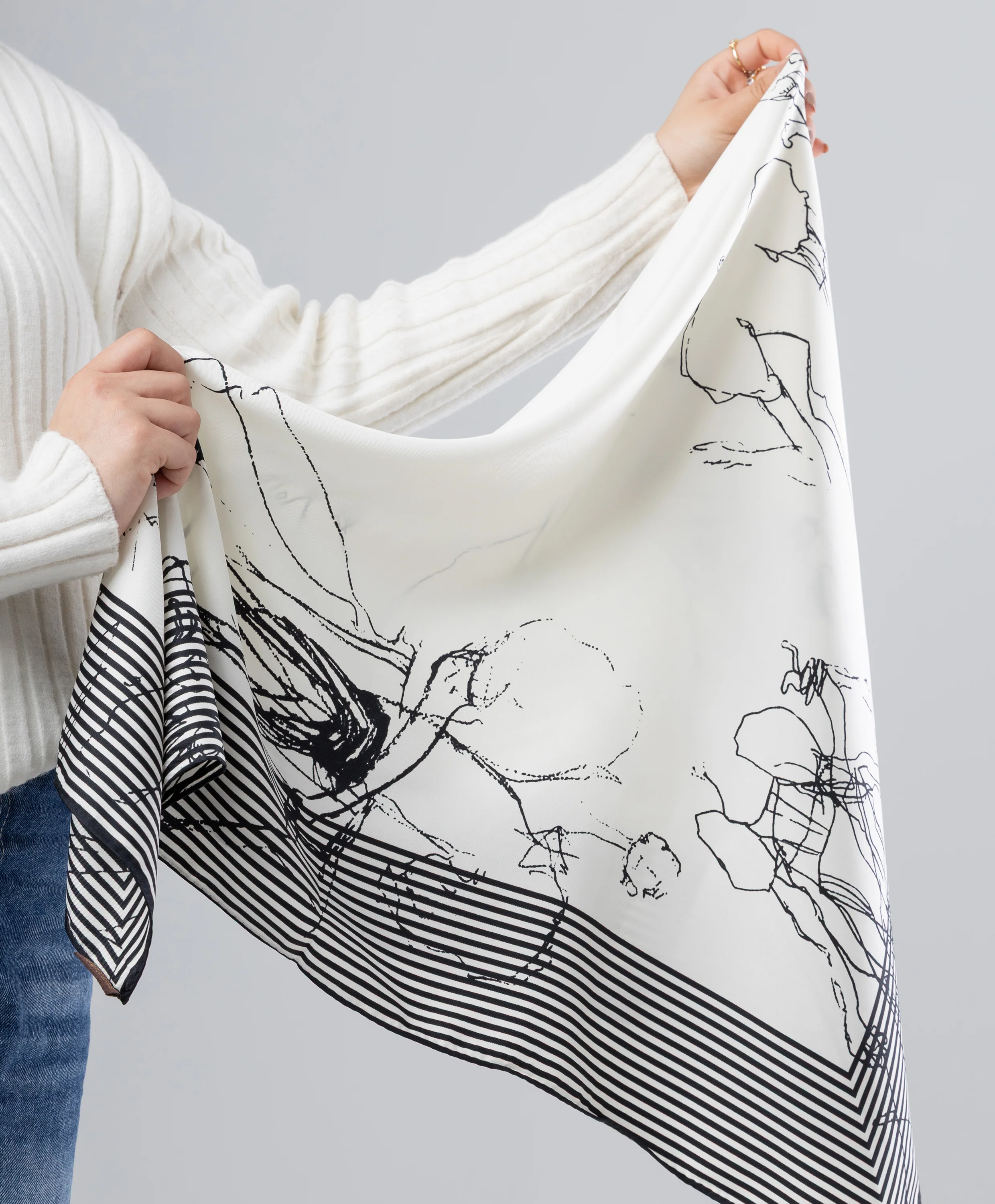Luxury Silk Square Scarf - Image 15