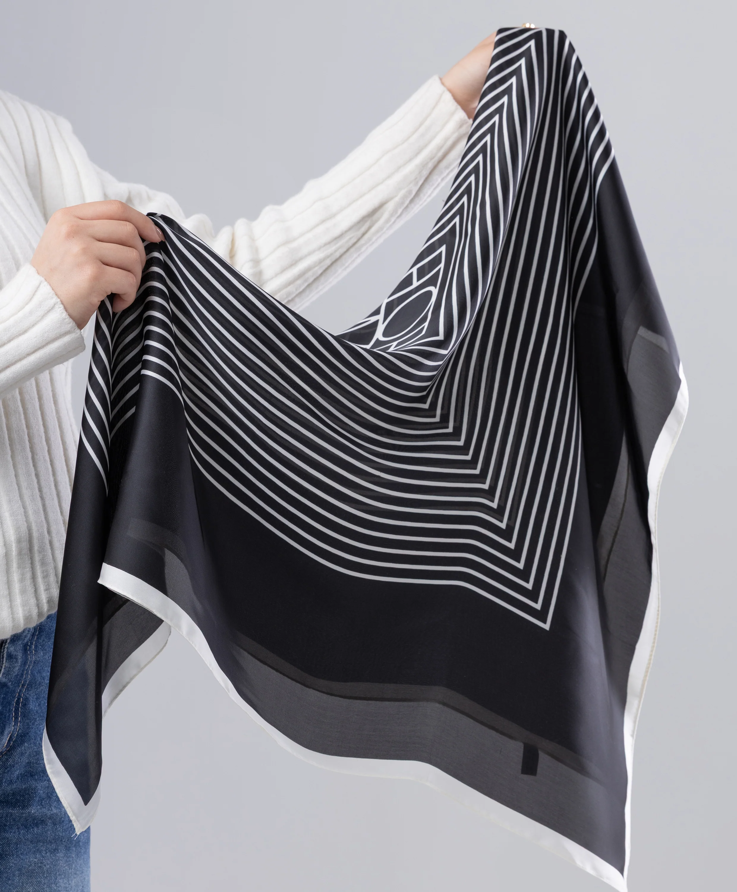 Luxury Silk Square Scarf - Image 4