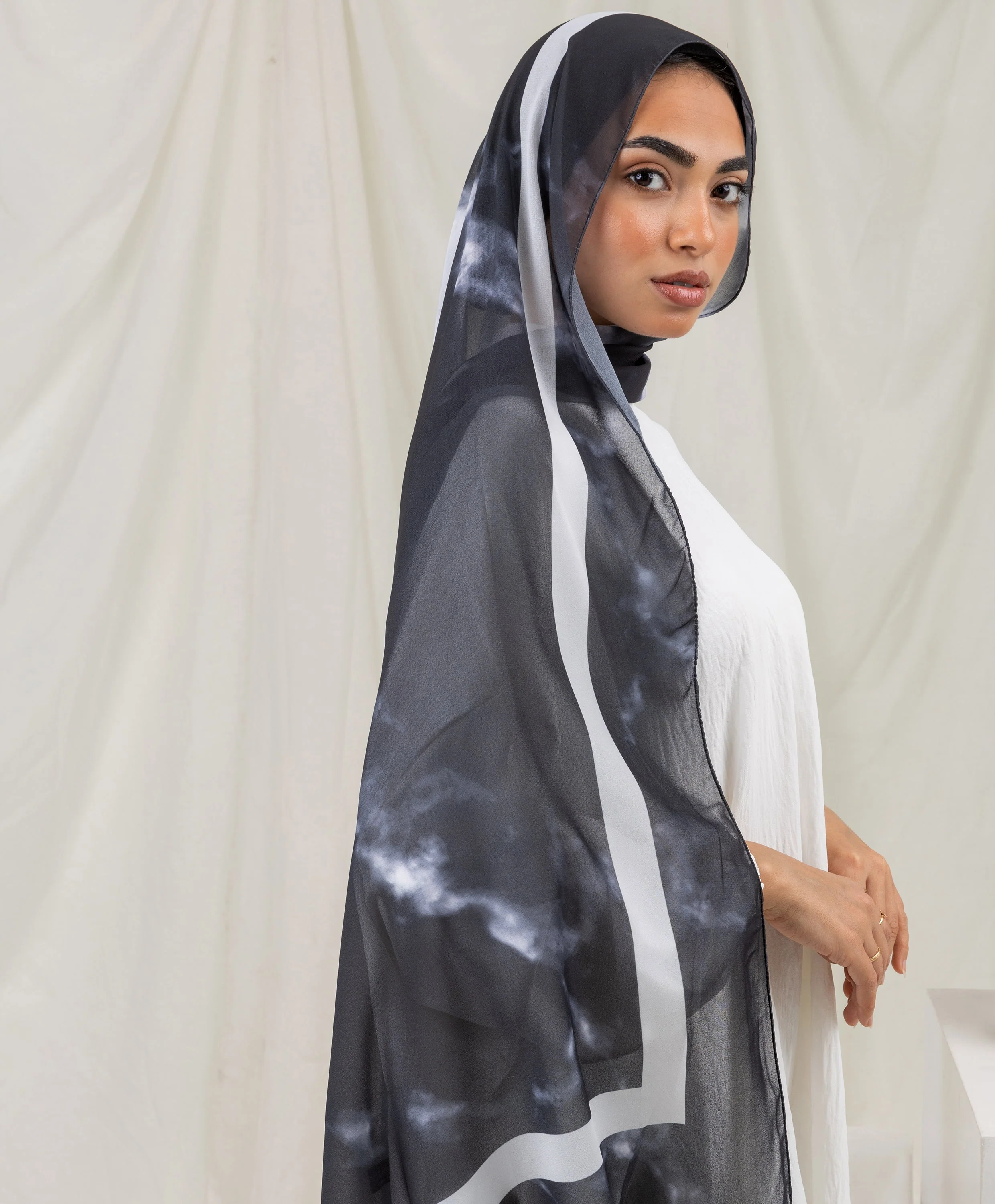 Marble Chiffon Scarf - Image 3