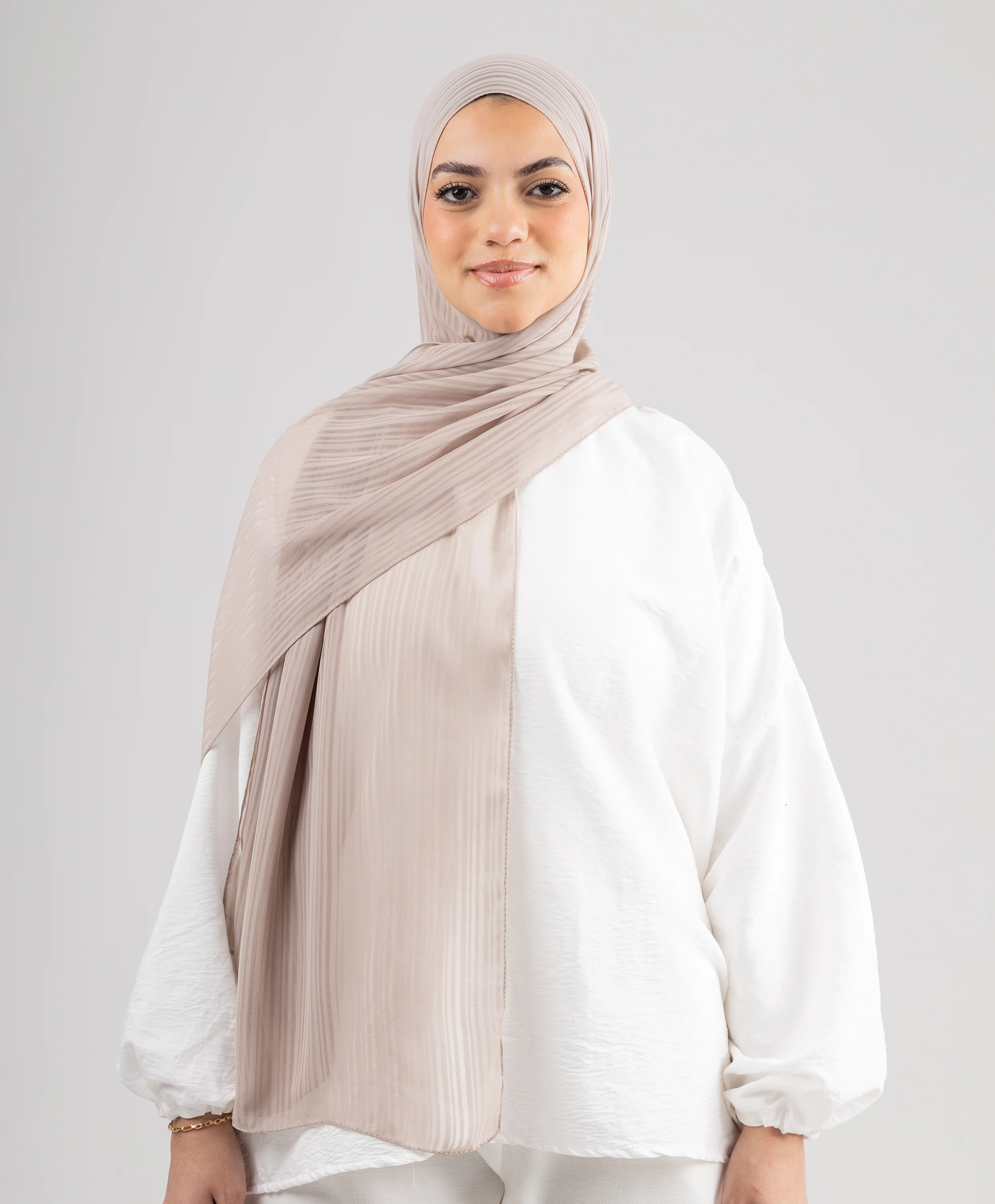 Mini Stripes Chiffon Scarf - Image 4