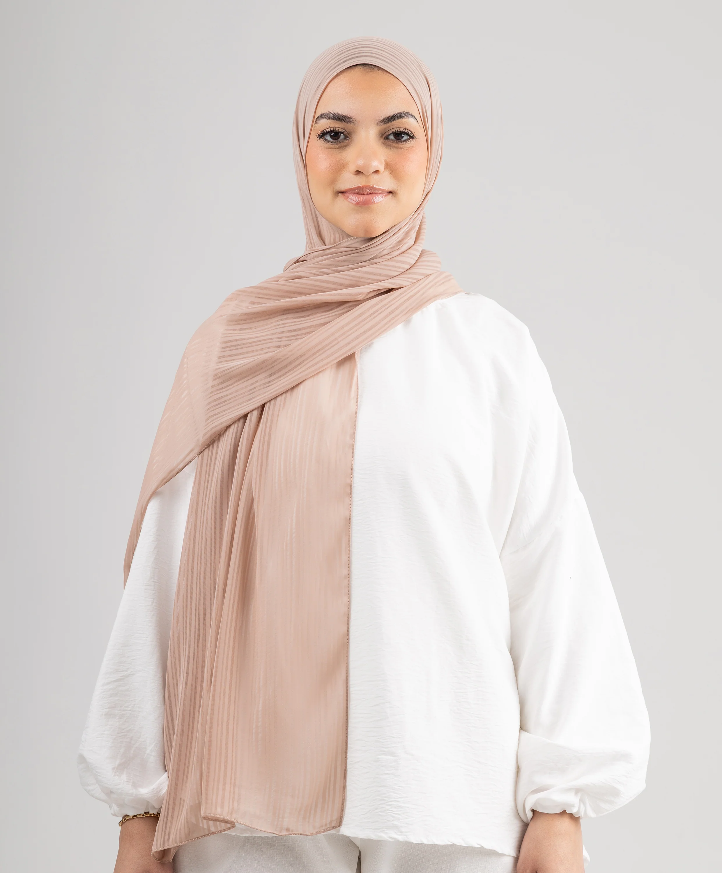 Mini Stripes Chiffon Scarf - Image 6