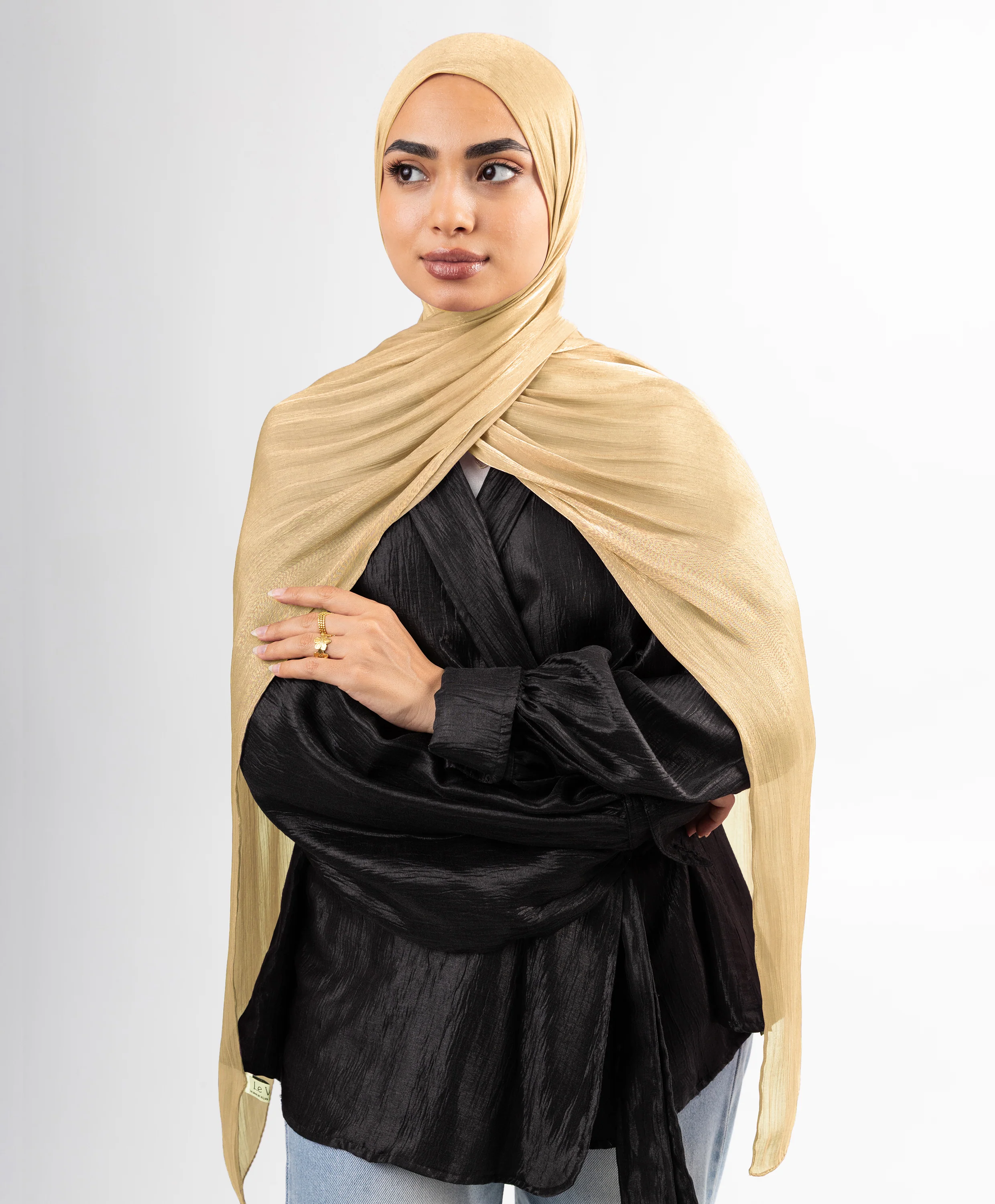 Organza Crinkle Satin Scarf - Image 18