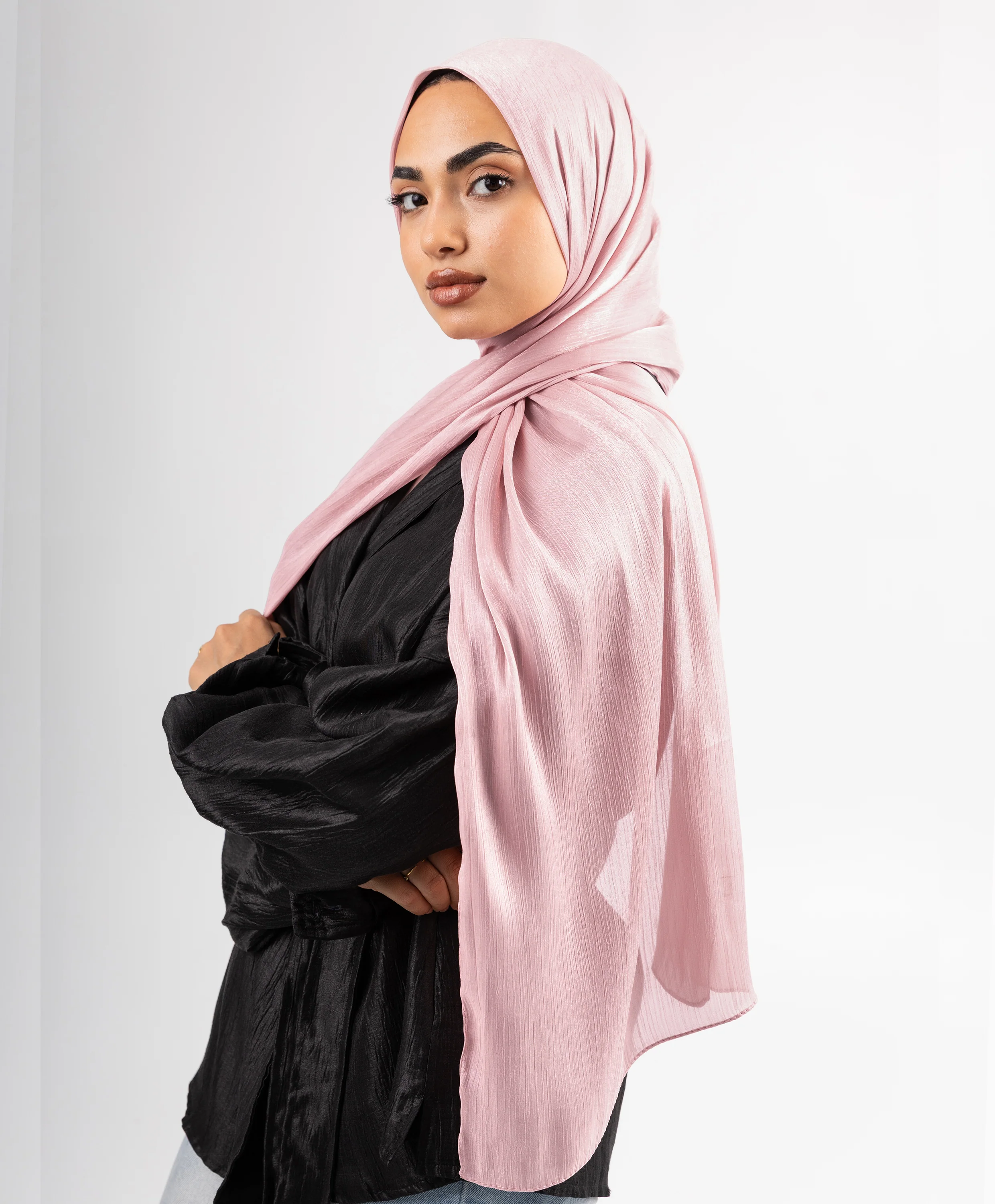 Organza Crinkle Satin Scarf - Image 20