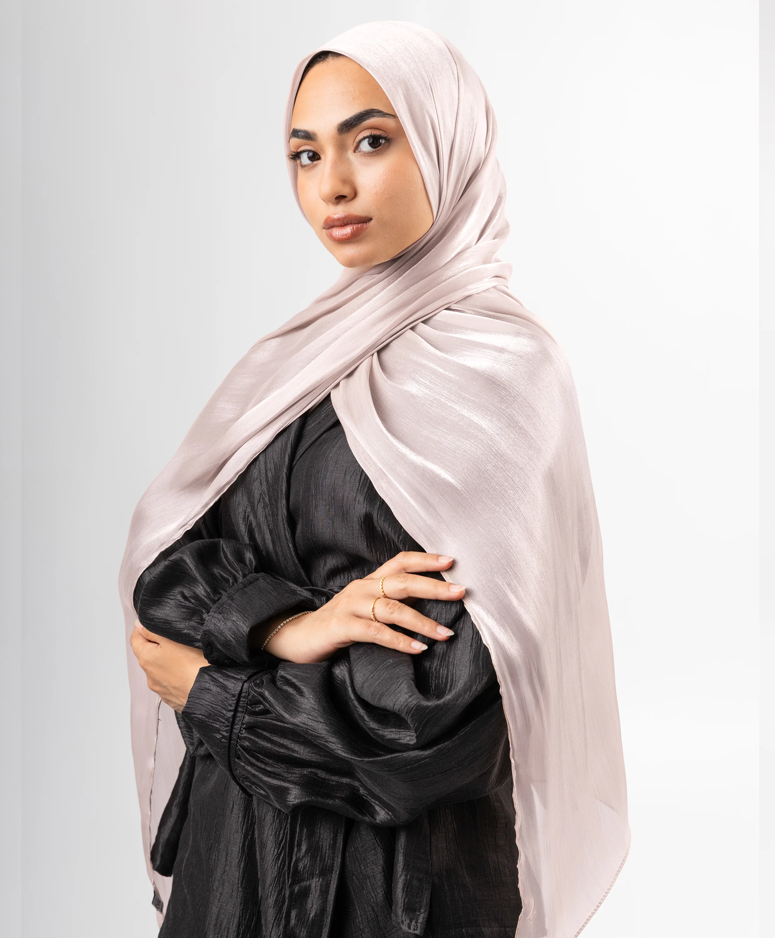 Organza Crinkle Satin Scarf - Image 27