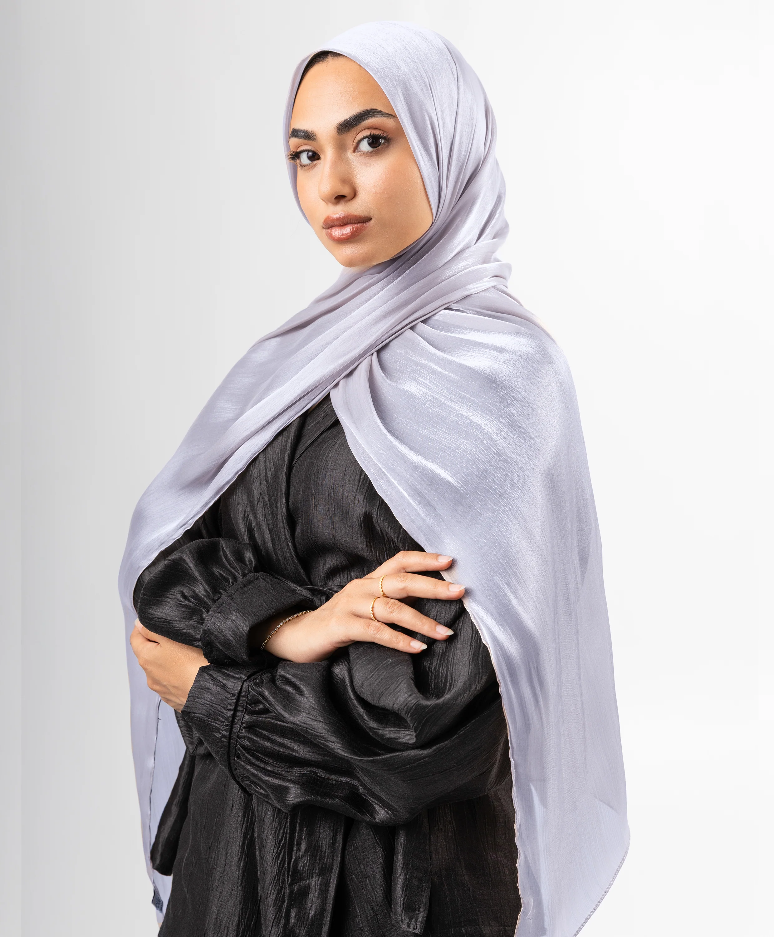 Organza Crinkle Satin Scarf - Image 31