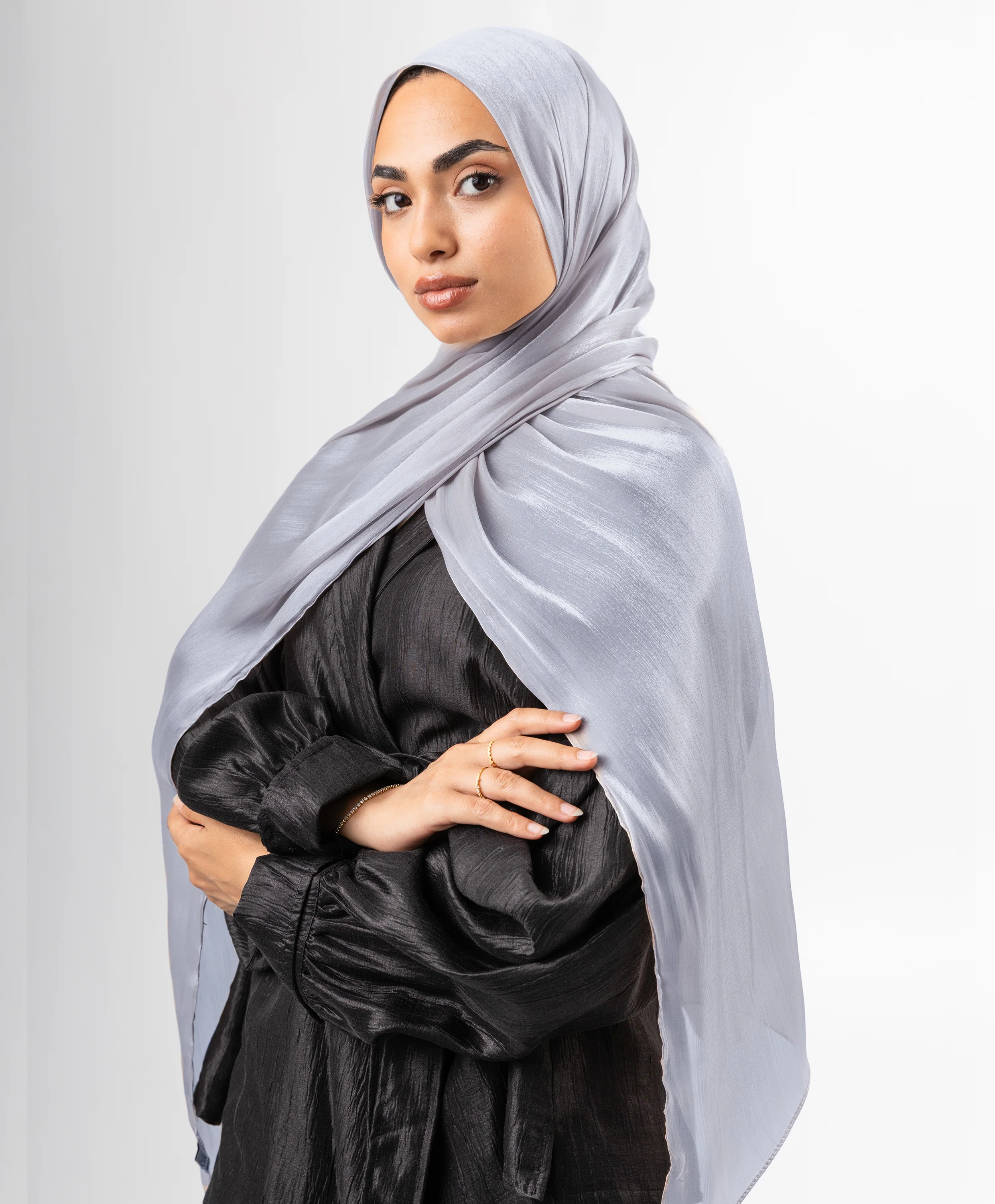 Organza Crinkle Satin Scarf - Image 32