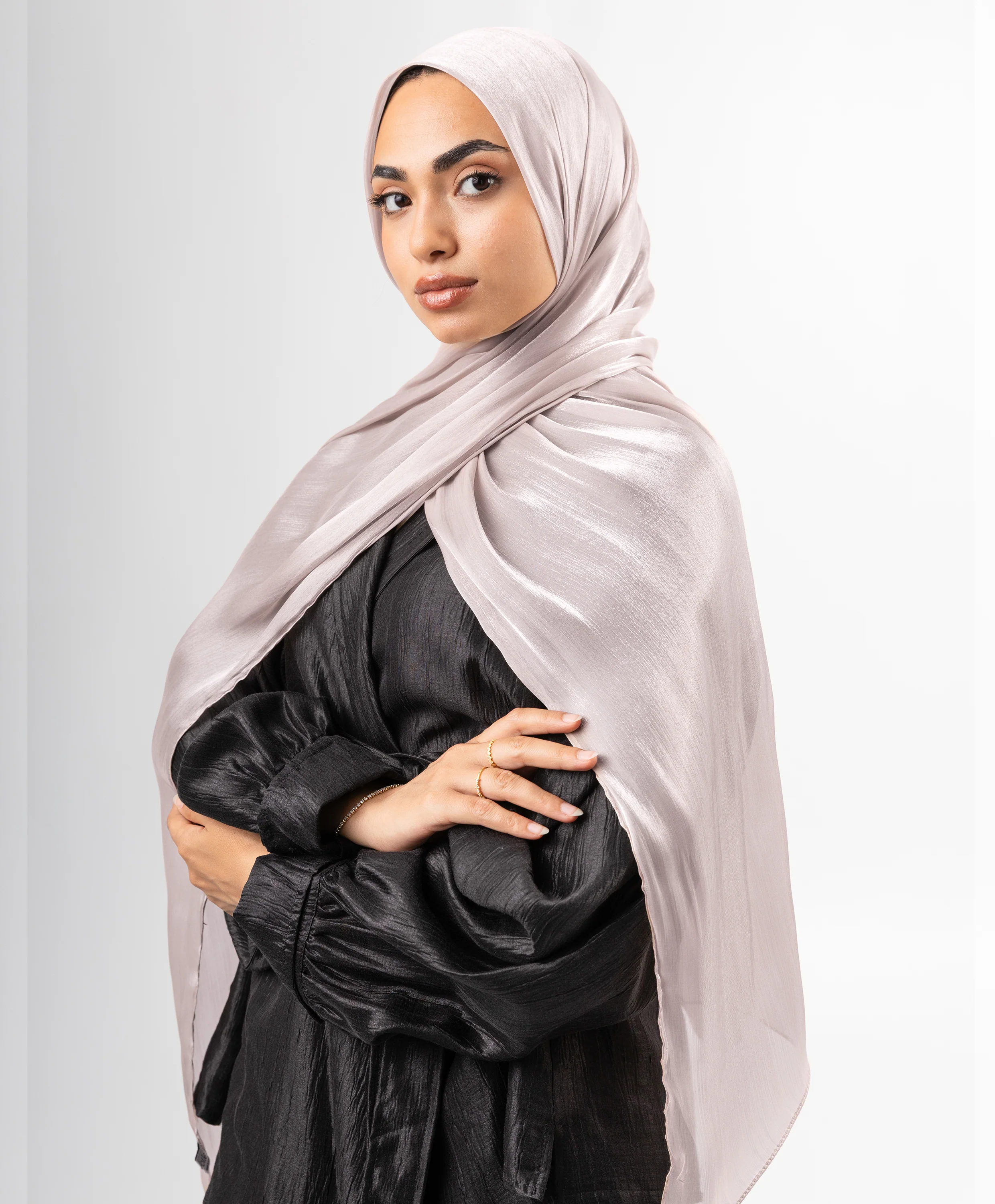 Organza Crinkle Satin Scarf - Image 39