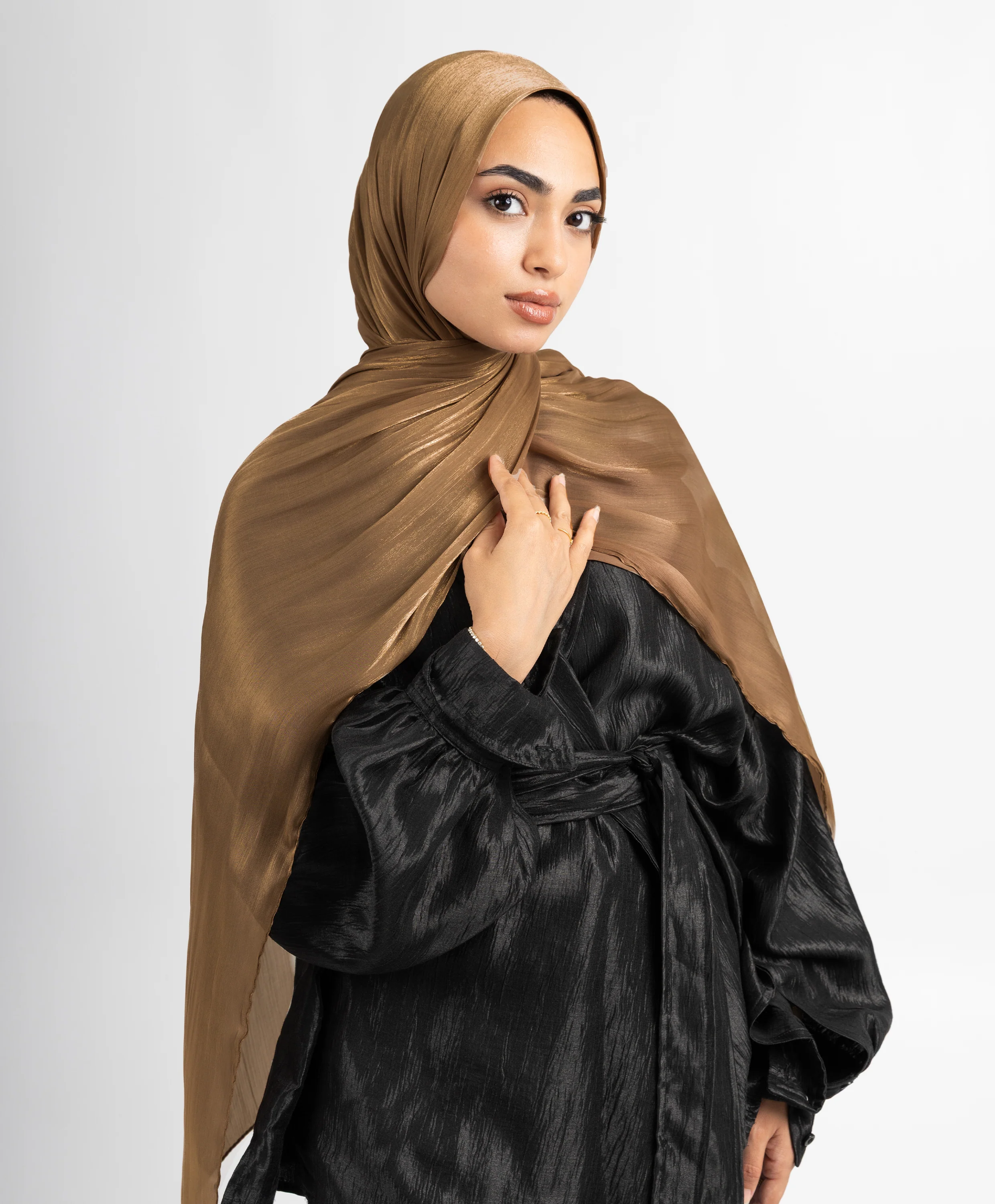 Organza Crinkle Satin Scarf - Image 44