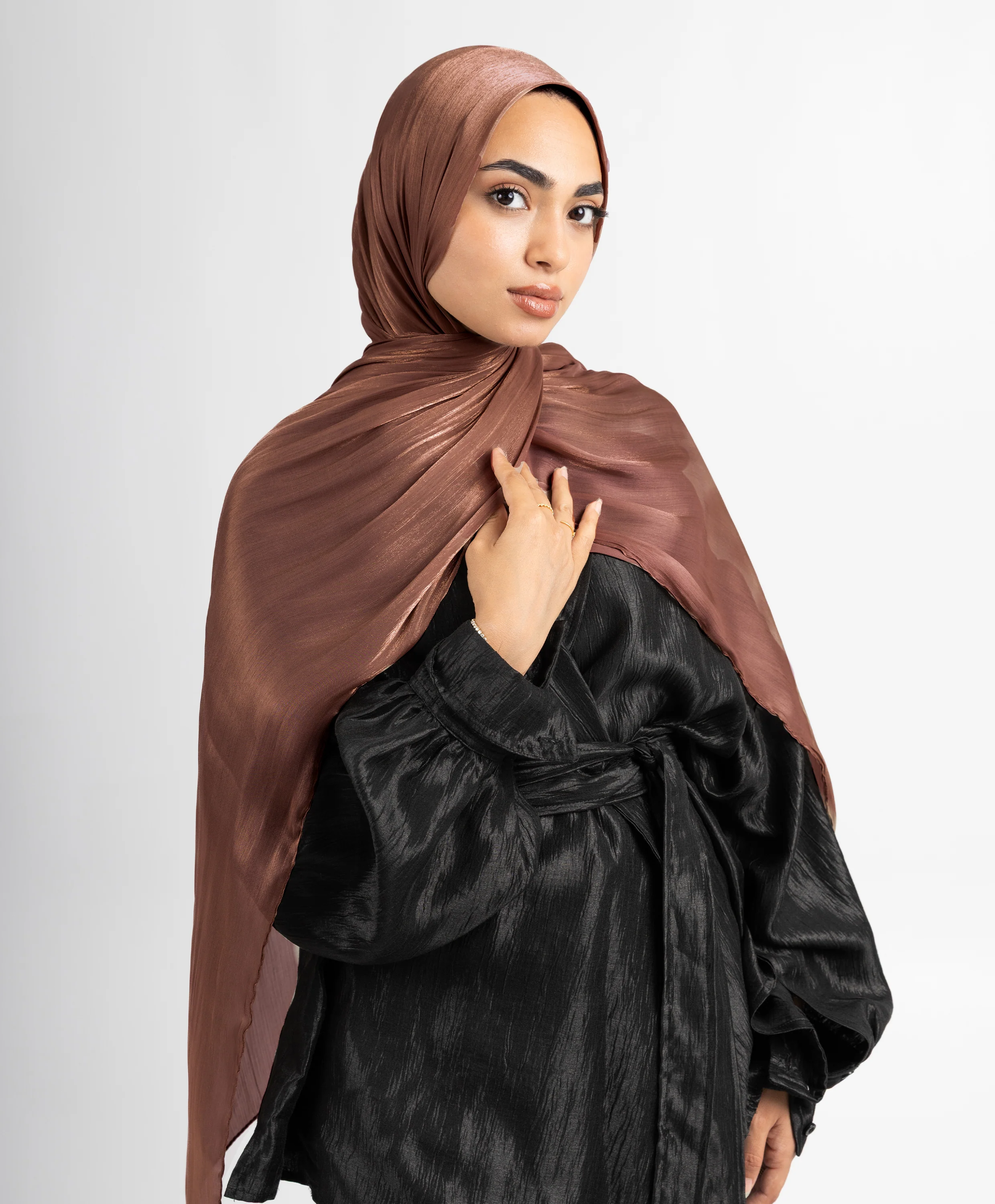 Organza Crinkle Satin Scarf - Image 46