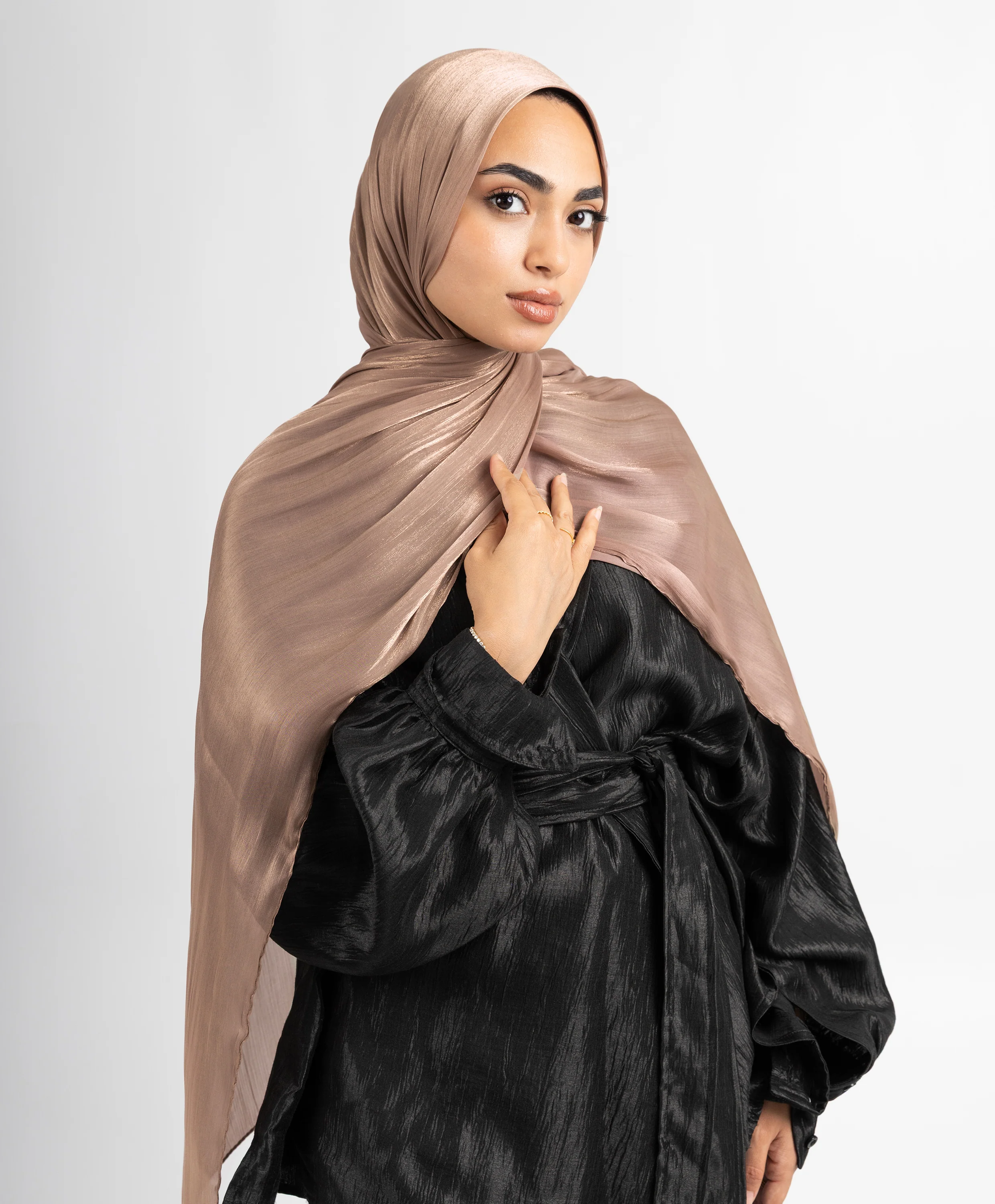 Organza Crinkle Satin Scarf - Image 47