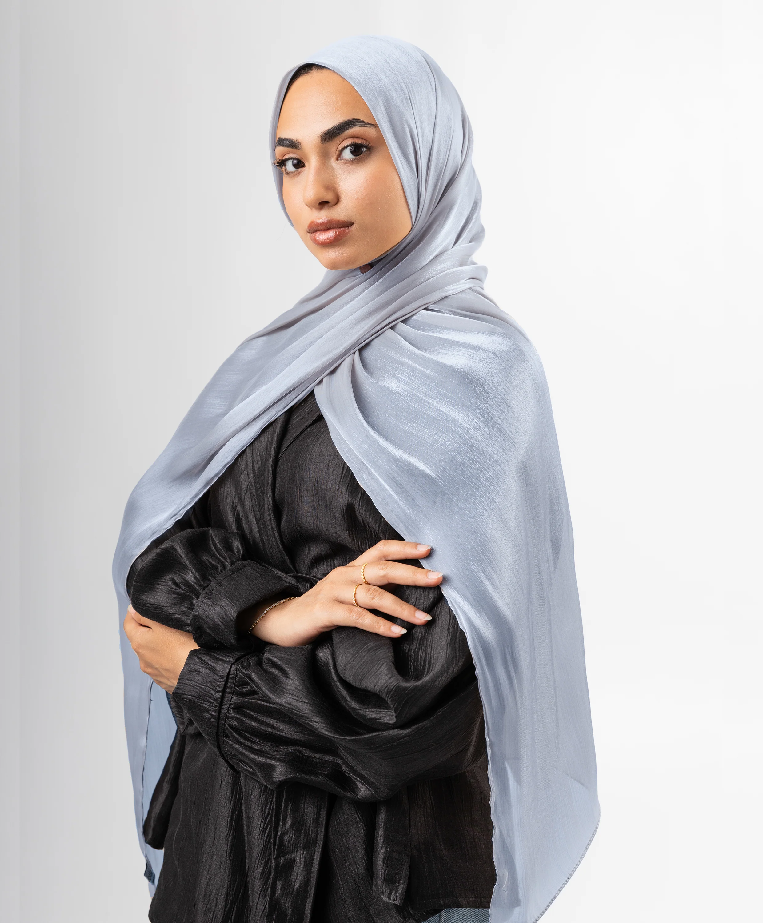 Organza Crinkle Satin Scarf - Image 48