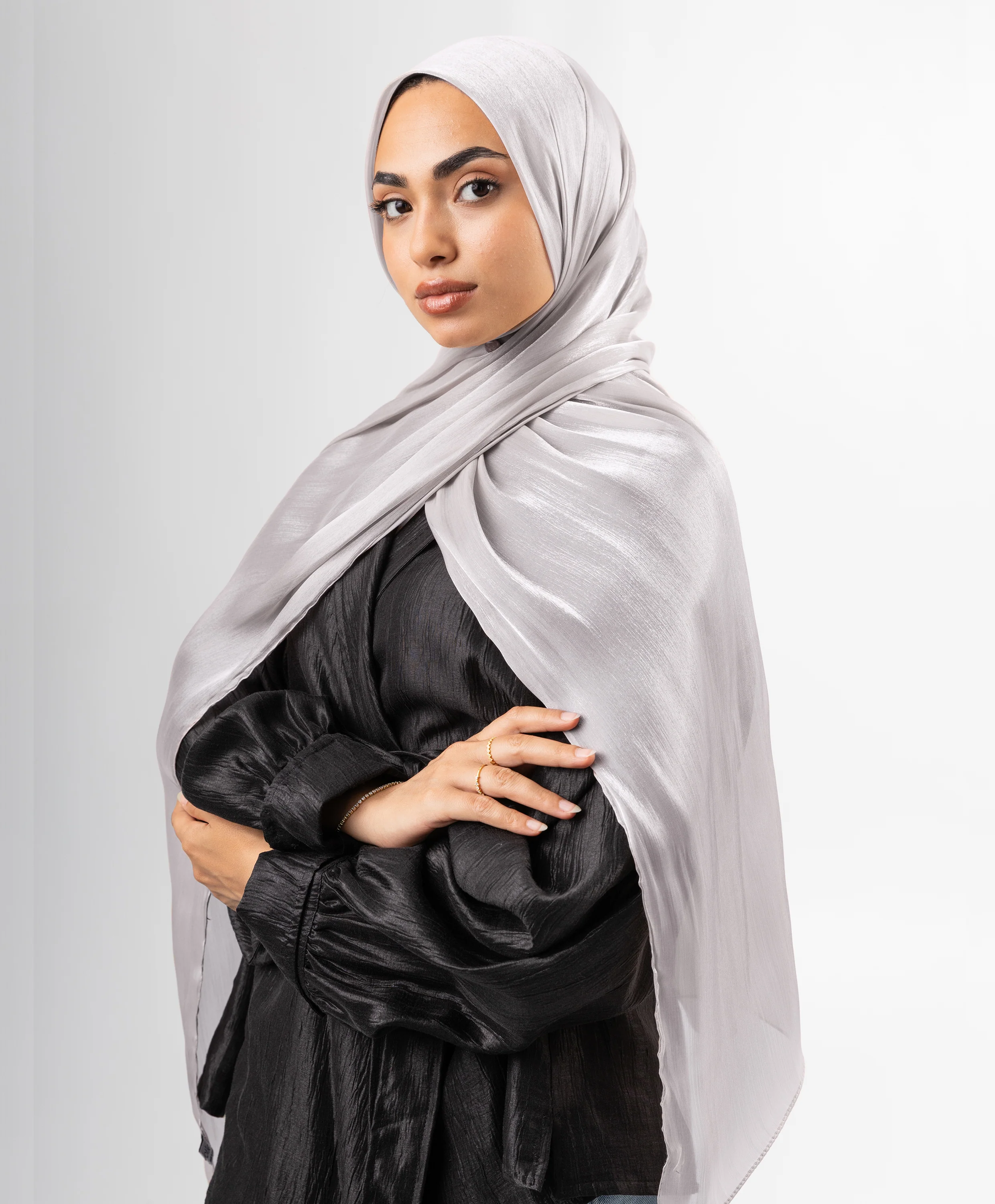 Organza Crinkle Satin Scarf - Image 49