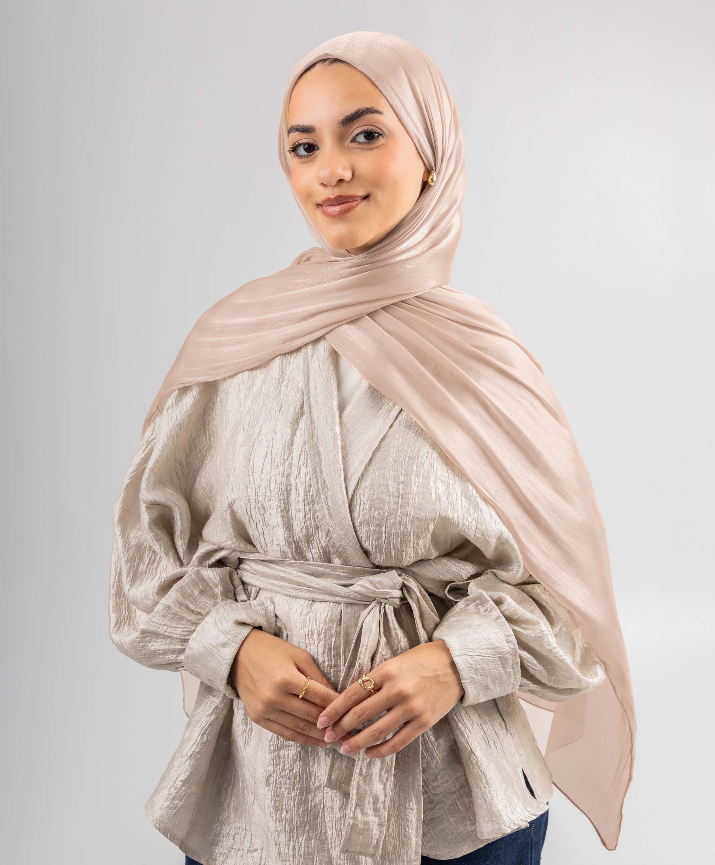 Organza Crinkle Satin Scarf - Image 54