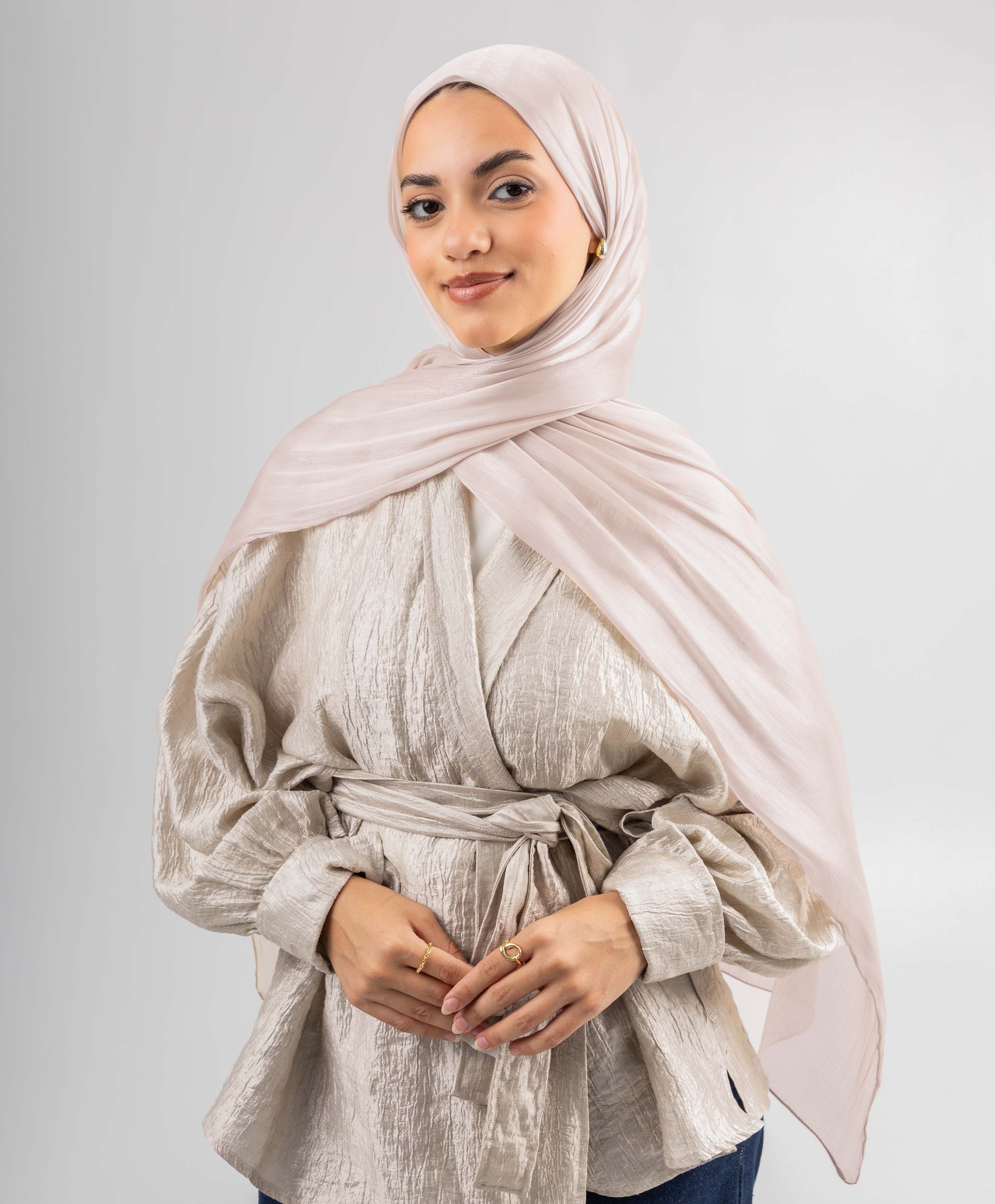 Organza Crinkle Satin Scarf - Image 57
