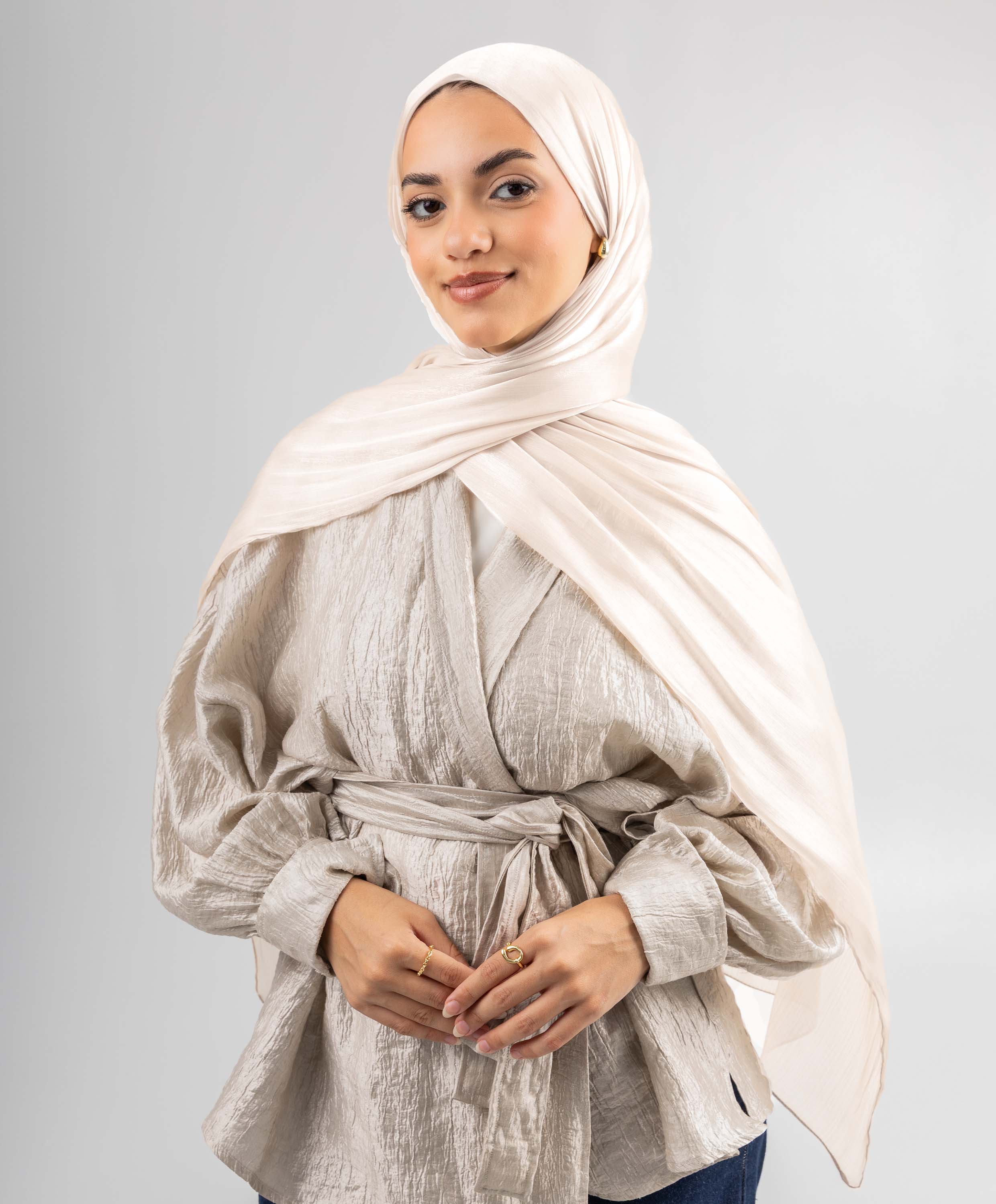 Organza Crinkle Satin Scarf - Image 58