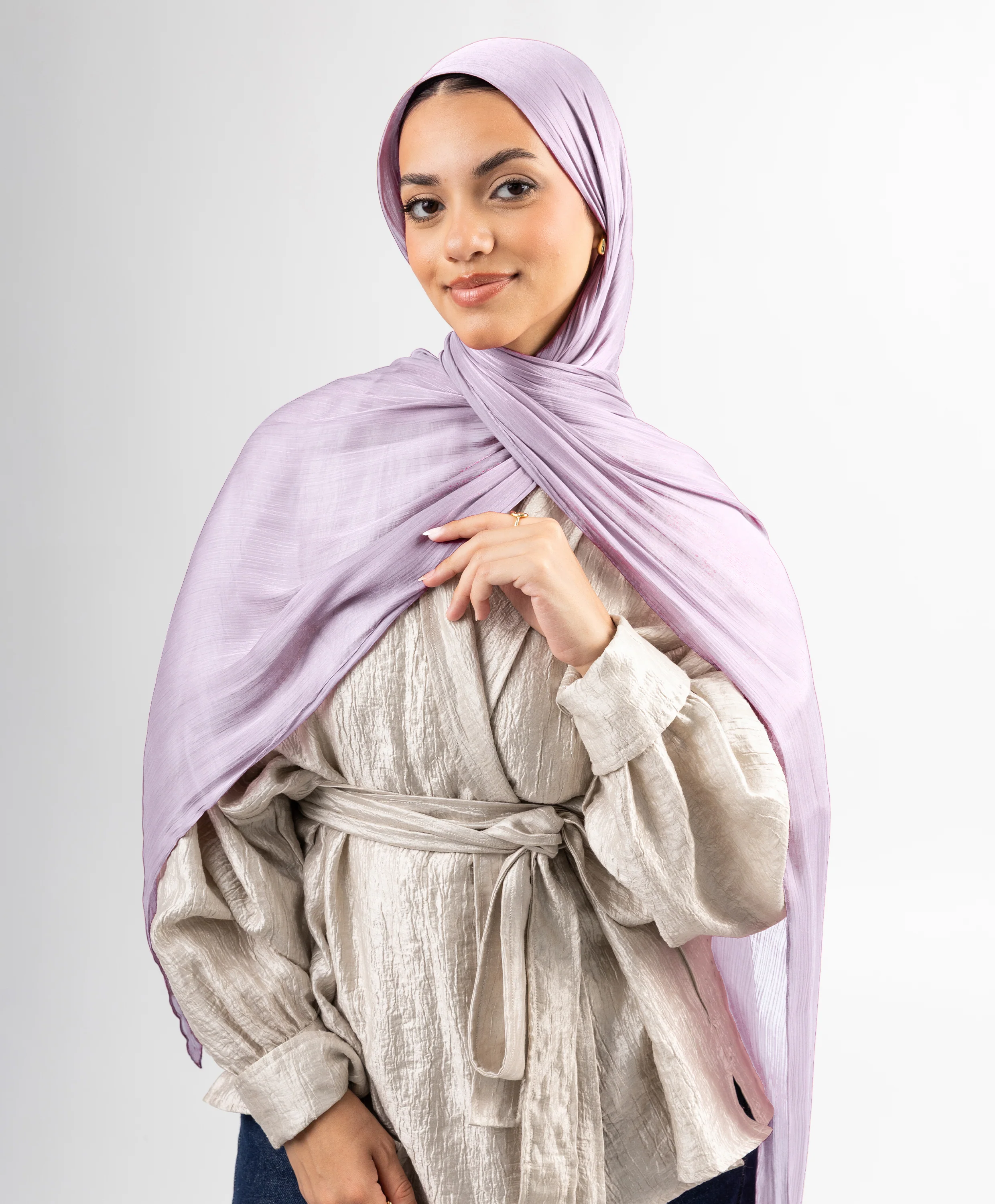 Organza Crinkle Satin Scarf - Image 61
