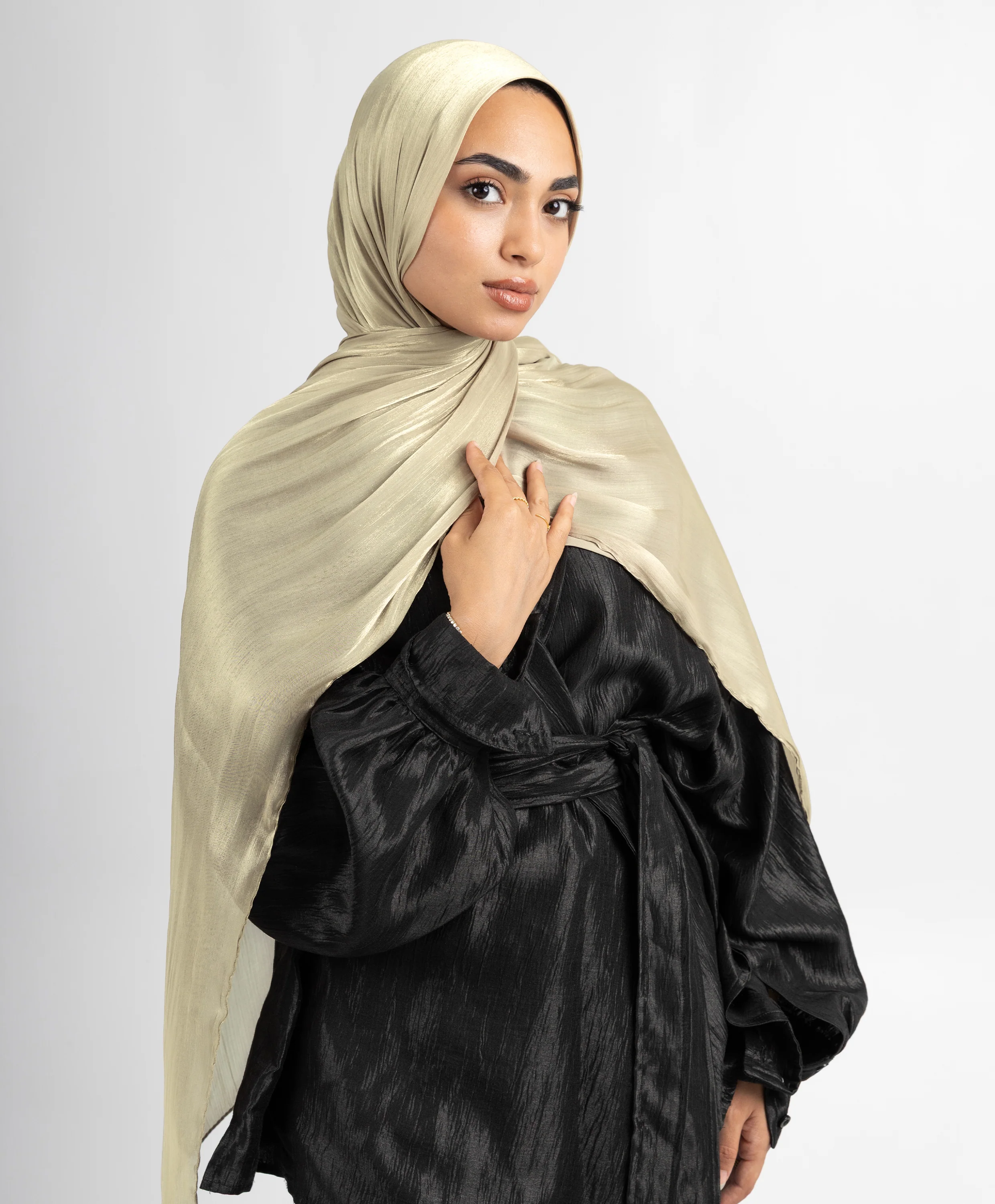 Organza Crinkle Satin Scarf - Image 63