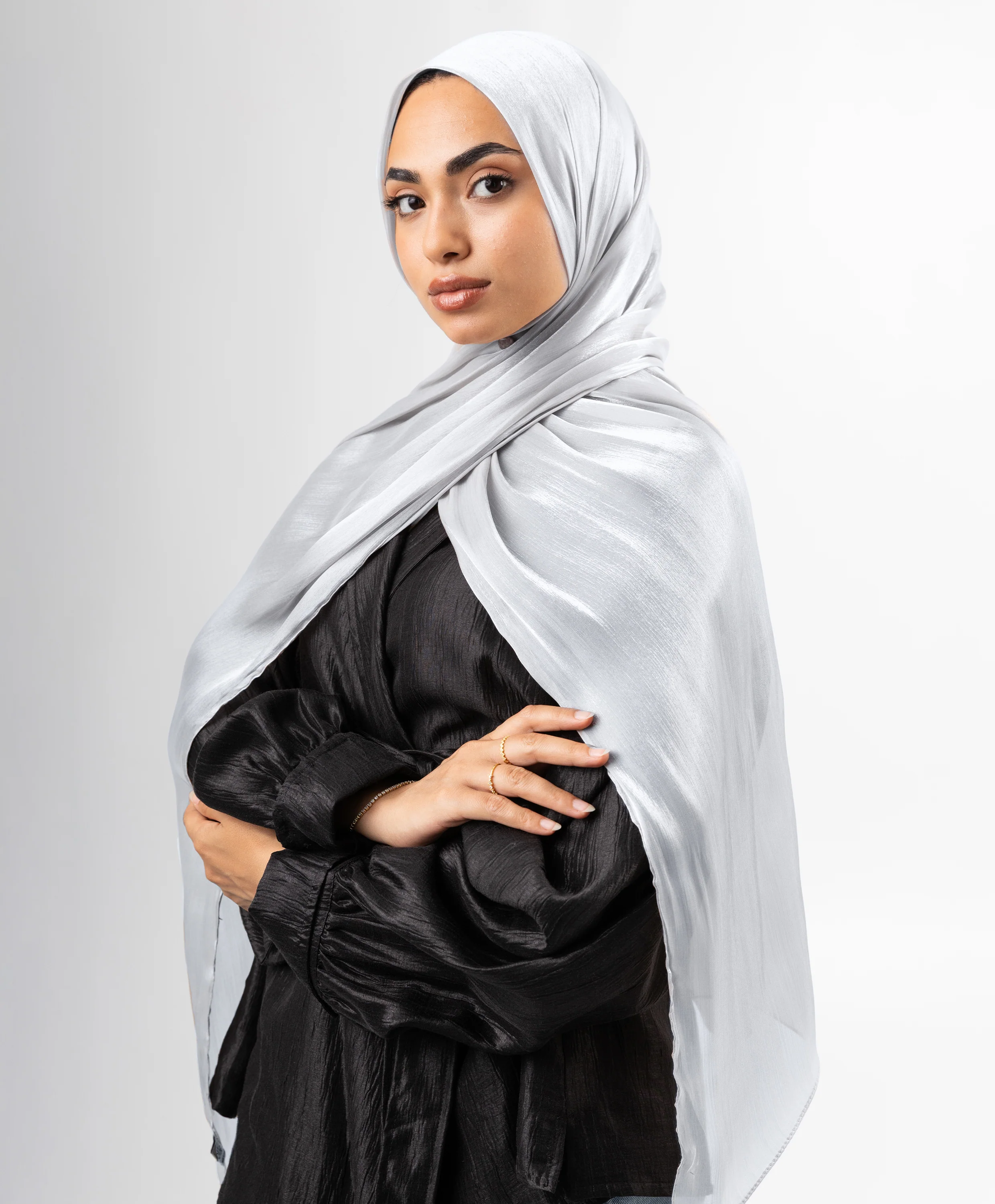 Organza Crinkle Satin Scarf - Image 65