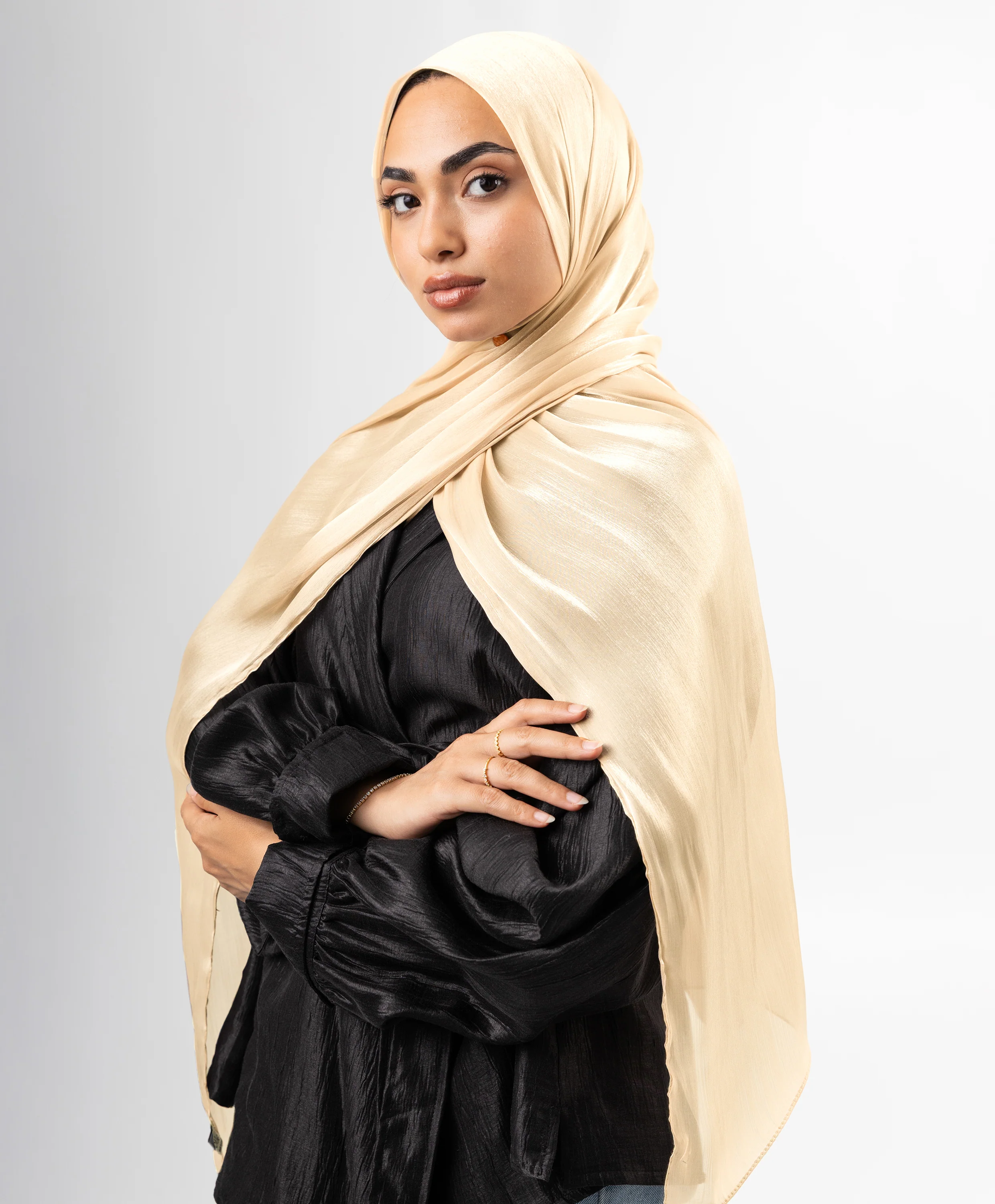 Organza Crinkle Satin Scarf - Image 66