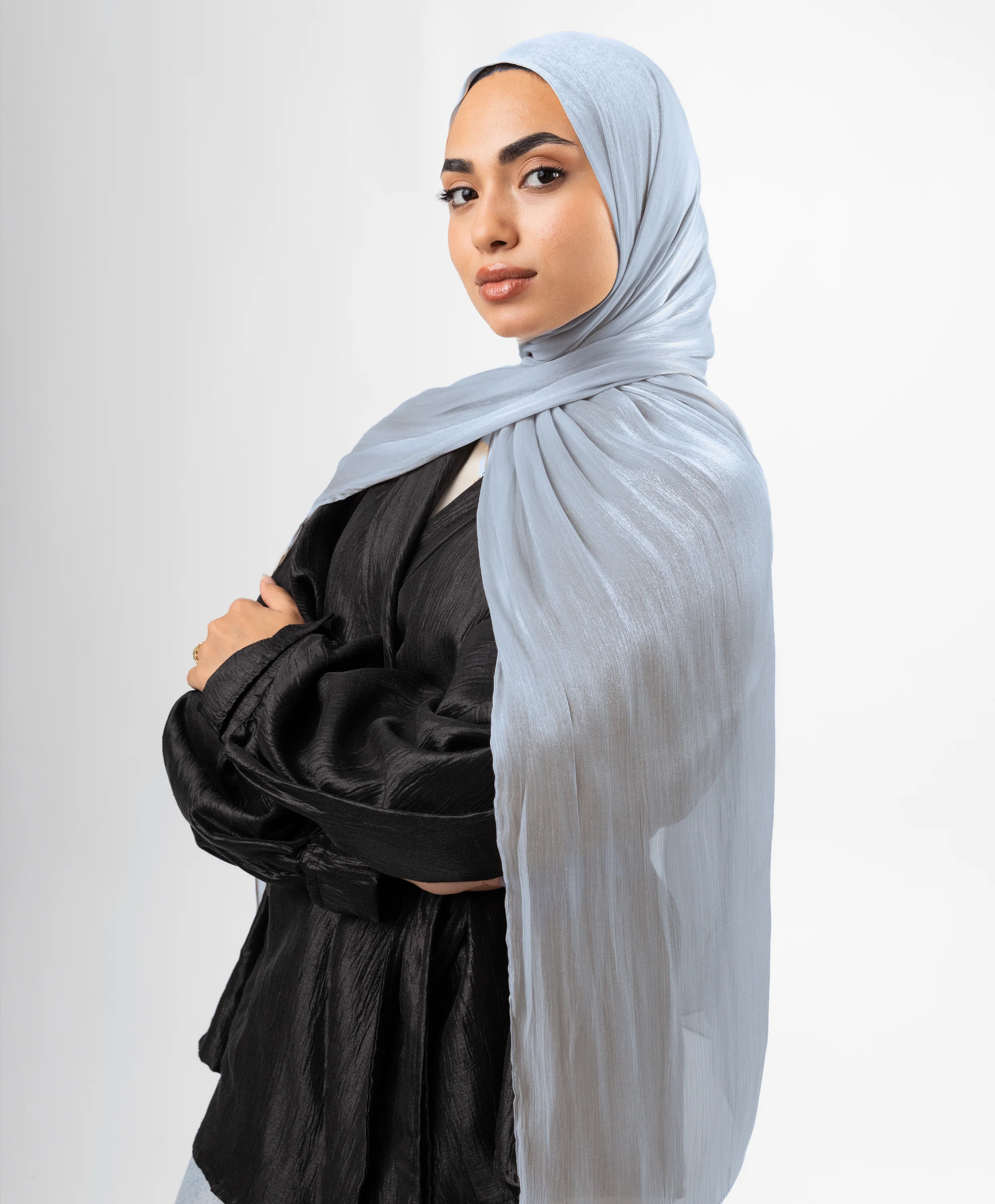 Organza Crinkle Satin Scarf - Image 67