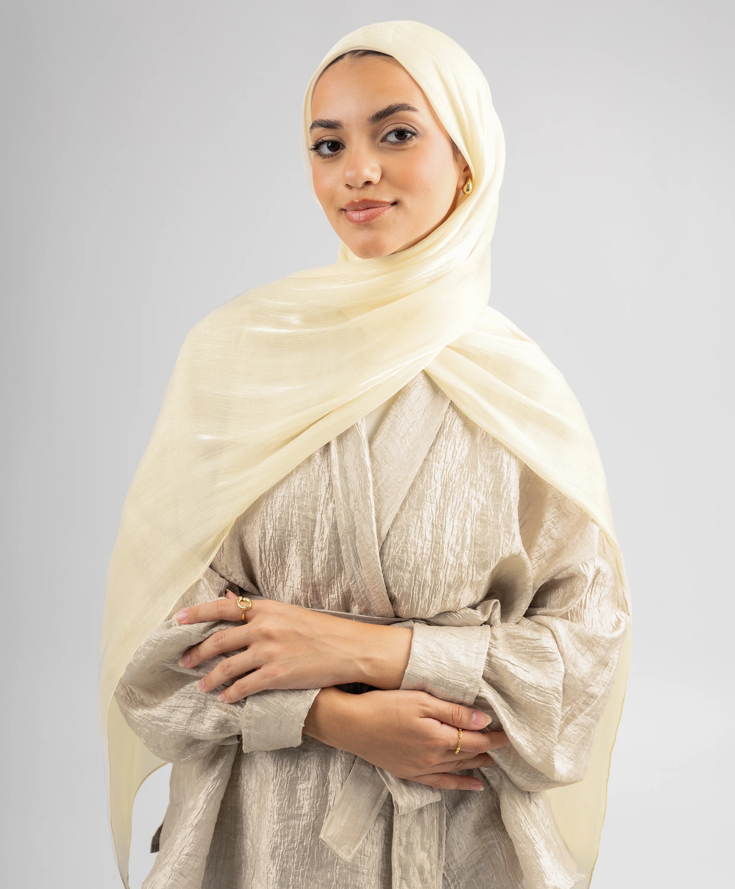 Organza Crinkle Satin Scarf - Image 69